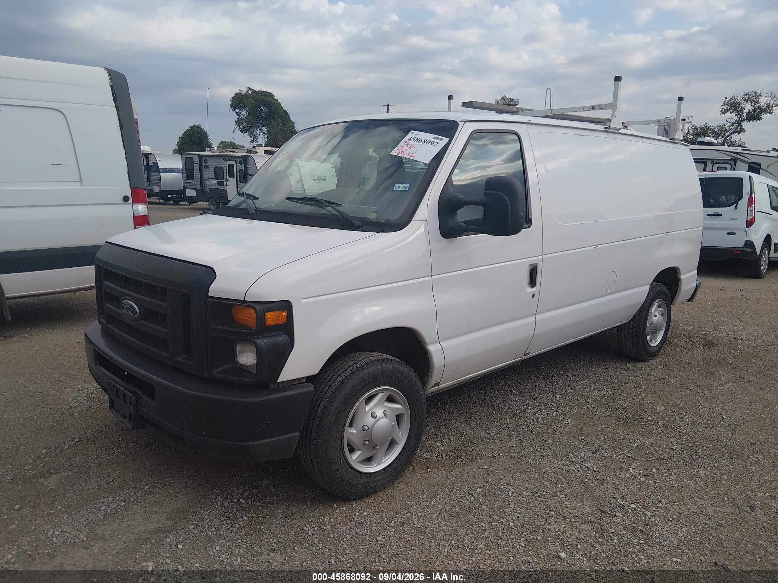 2009 Ford E-150 Commercial White vin: 1FTNE14W09DA68350