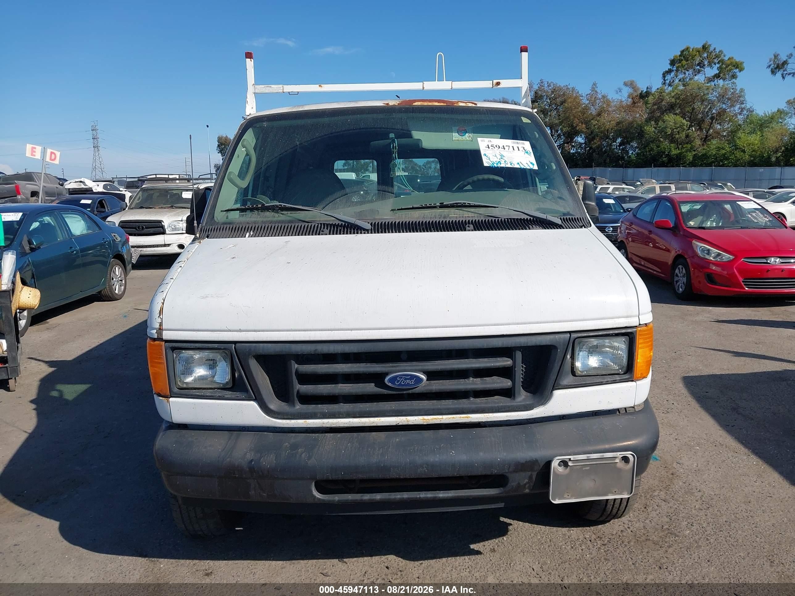 2007 Ford E-150 Commercial/recreational White vin: 1FTNE14W17DB35793