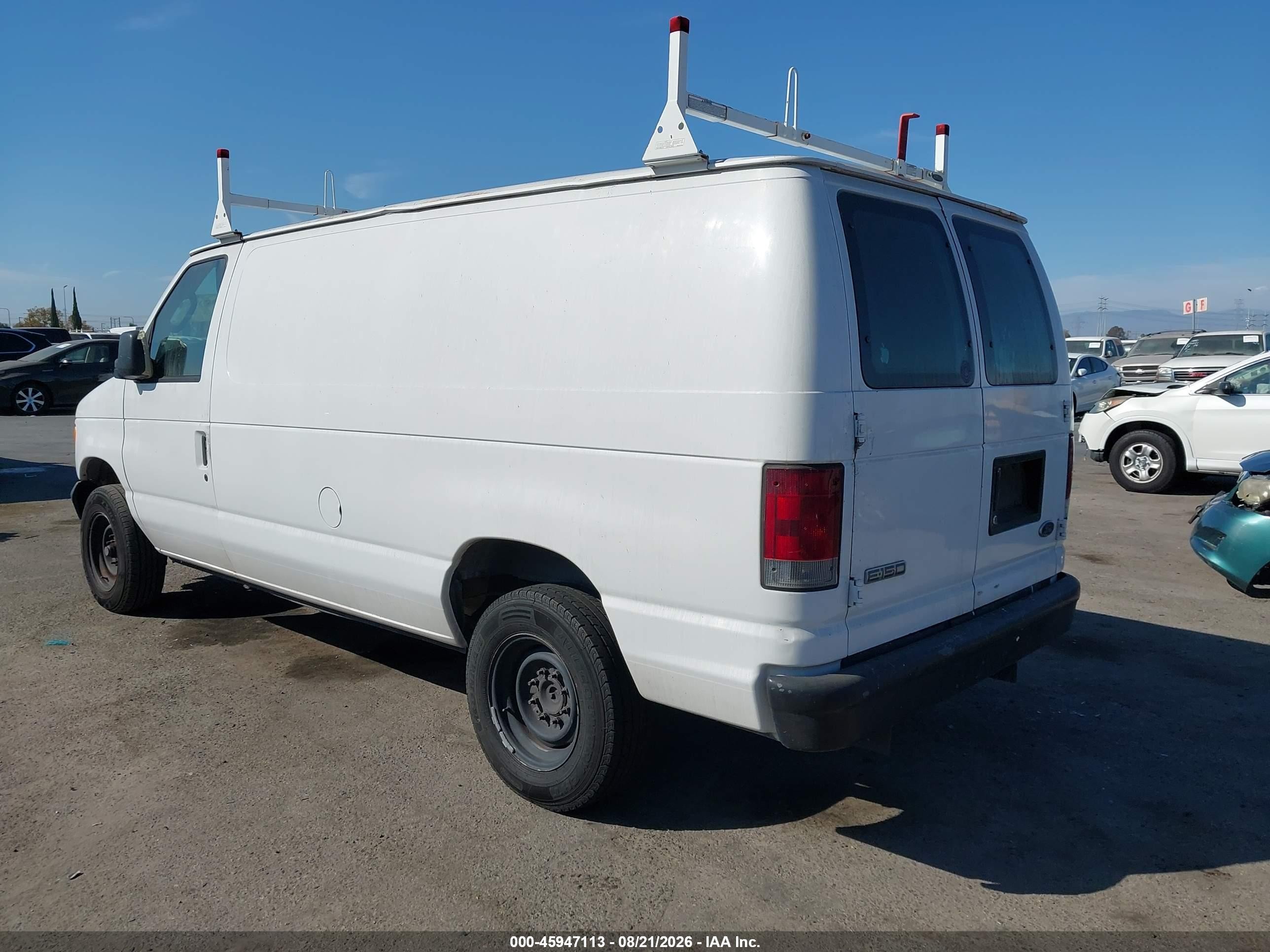 2007 Ford E-150 Commercial/recreational White vin: 1FTNE14W17DB35793