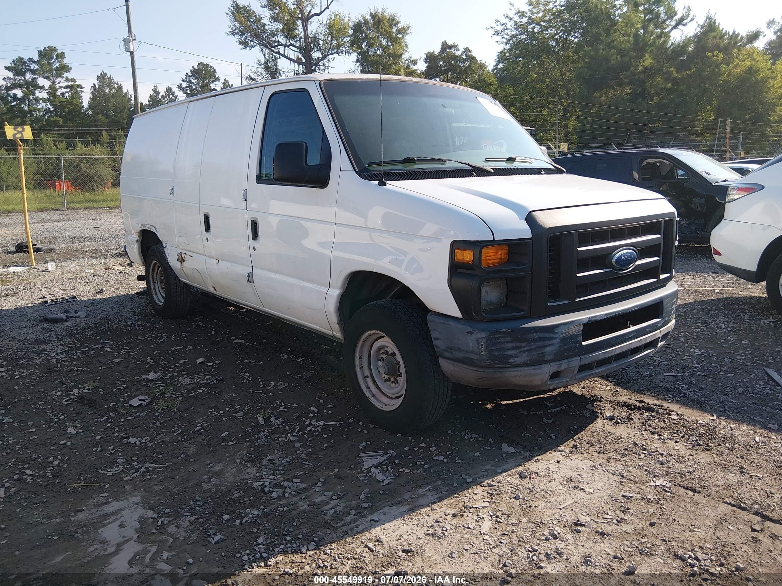 2008 Ford E-150 Commercial/recreational White vin: 1FTNE14W18DA07698