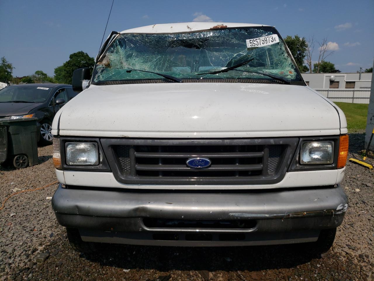 2007 Ford Econoline E150 Van White vin: 1FTNE14W37DA33685