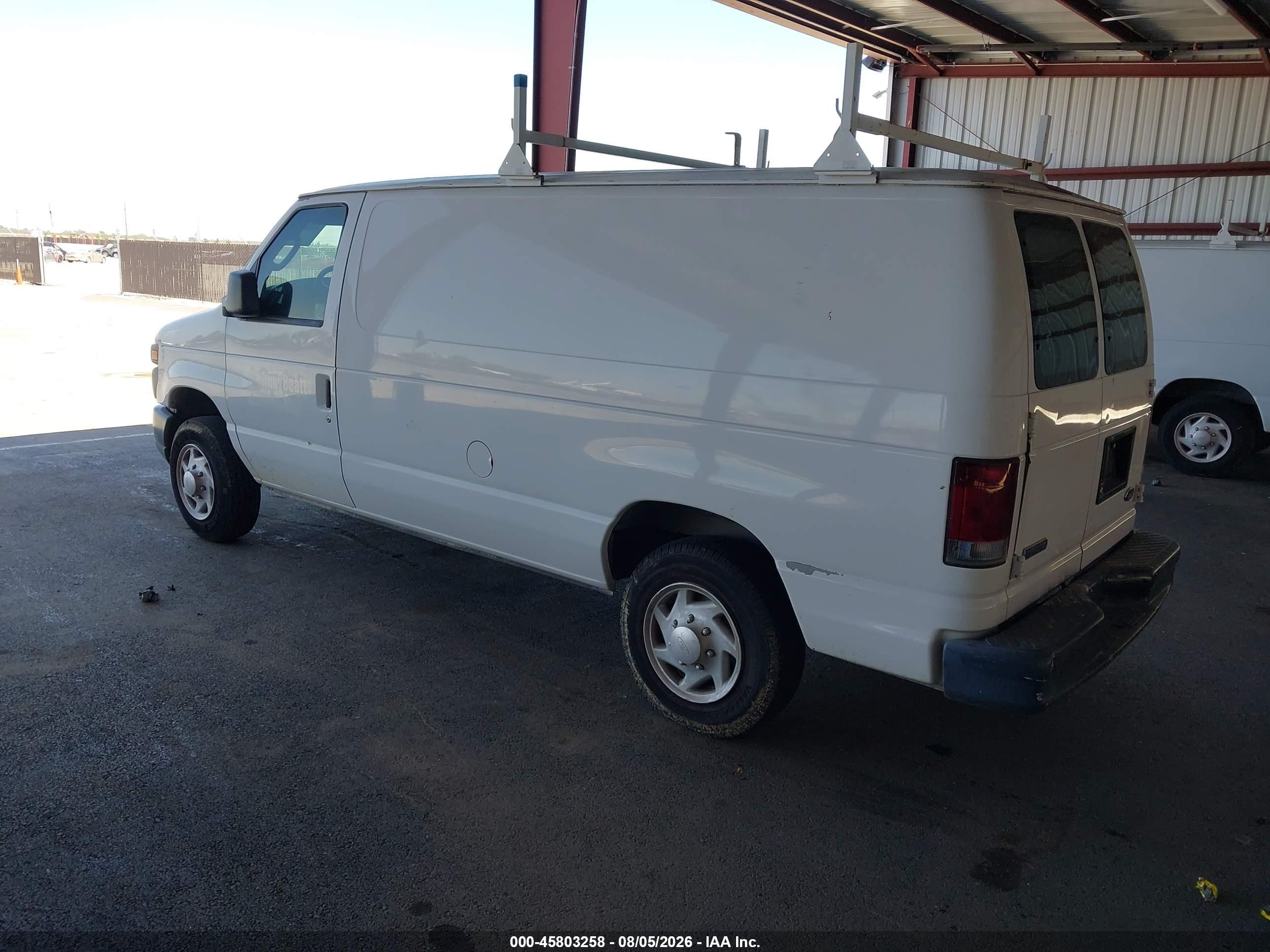 2008 Ford E-150 Commercial/recreational White vin: 1FTNE14W38DA35437