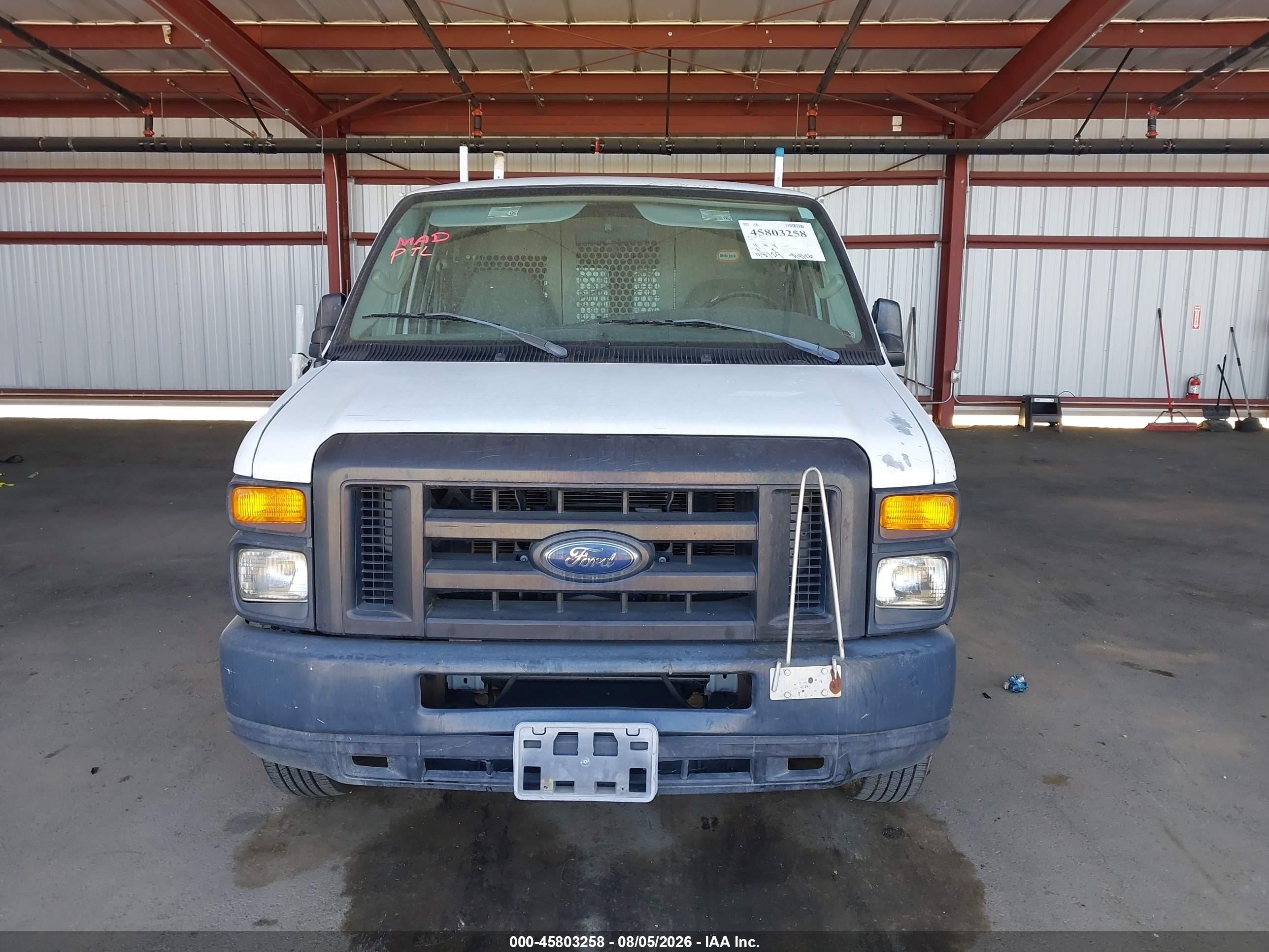 2008 Ford E-150 Commercial/recreational White vin: 1FTNE14W38DA35437