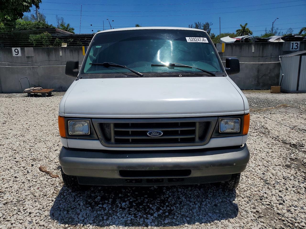 2007 Ford Econoline E150 Van White vin: 1FTNE14W47DA71314