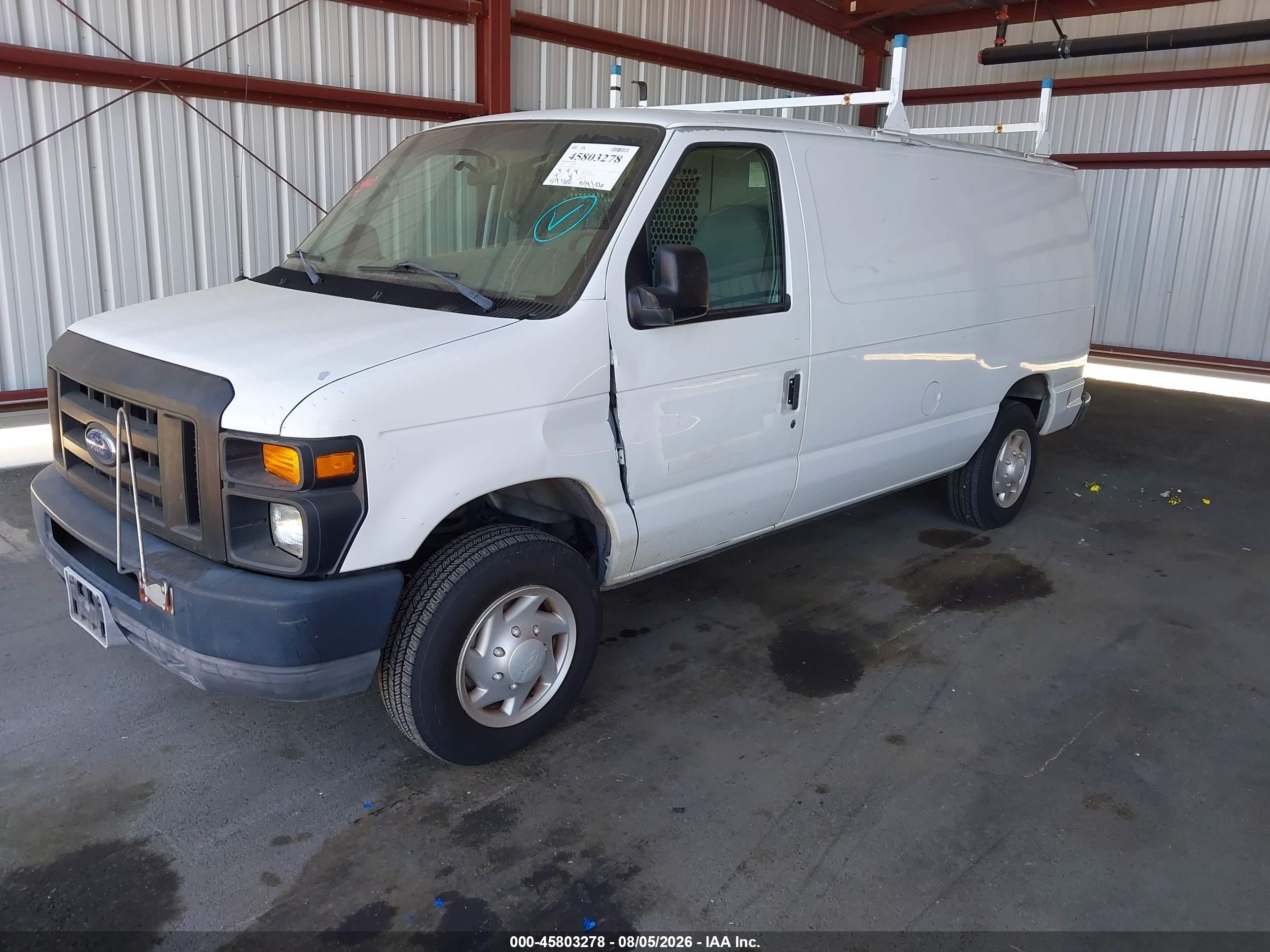 2008 Ford E-150 Commercial/recreational White vin: 1FTNE14W48DA13253