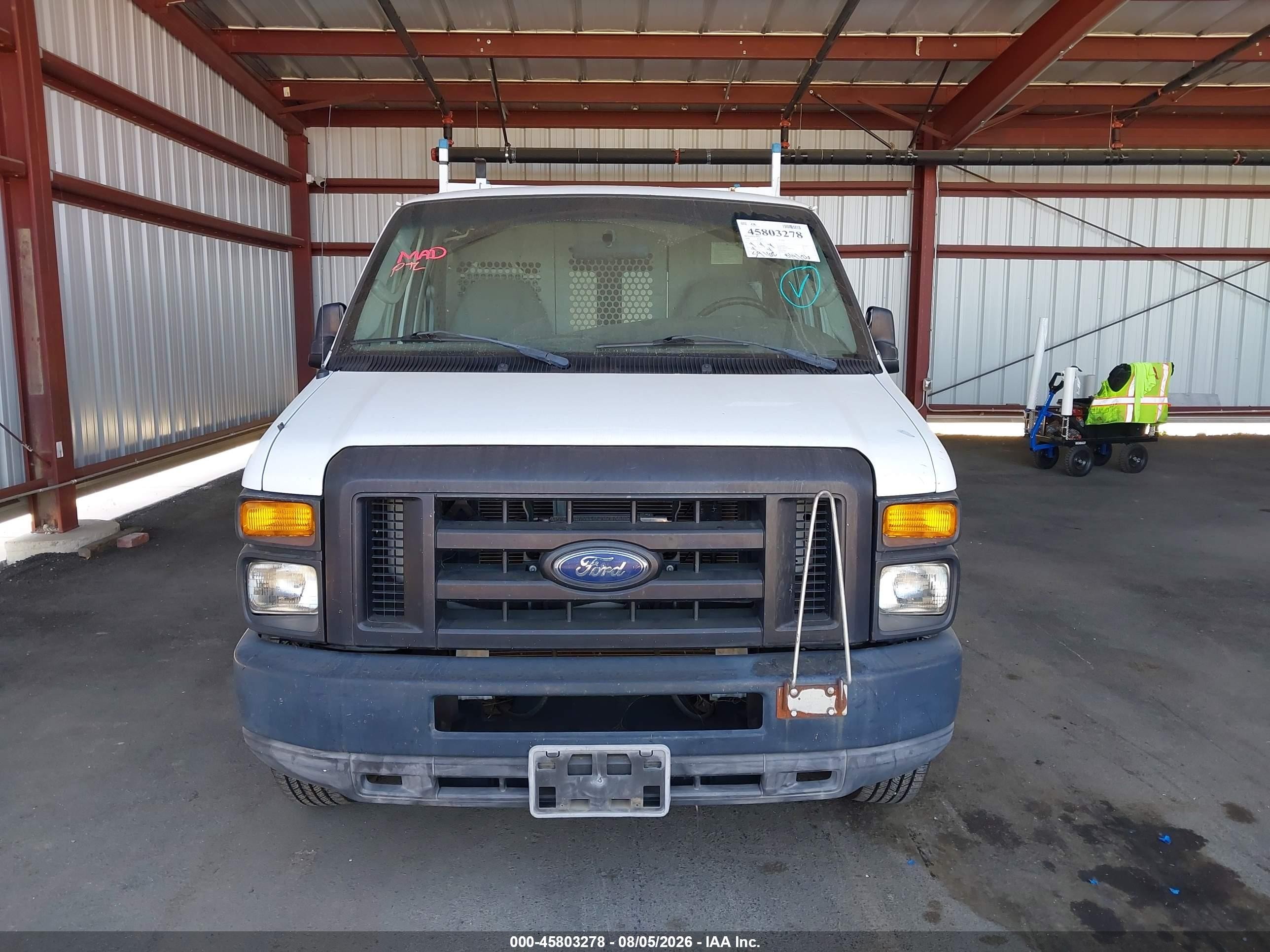 2008 Ford E-150 Commercial/recreational White vin: 1FTNE14W48DA13253