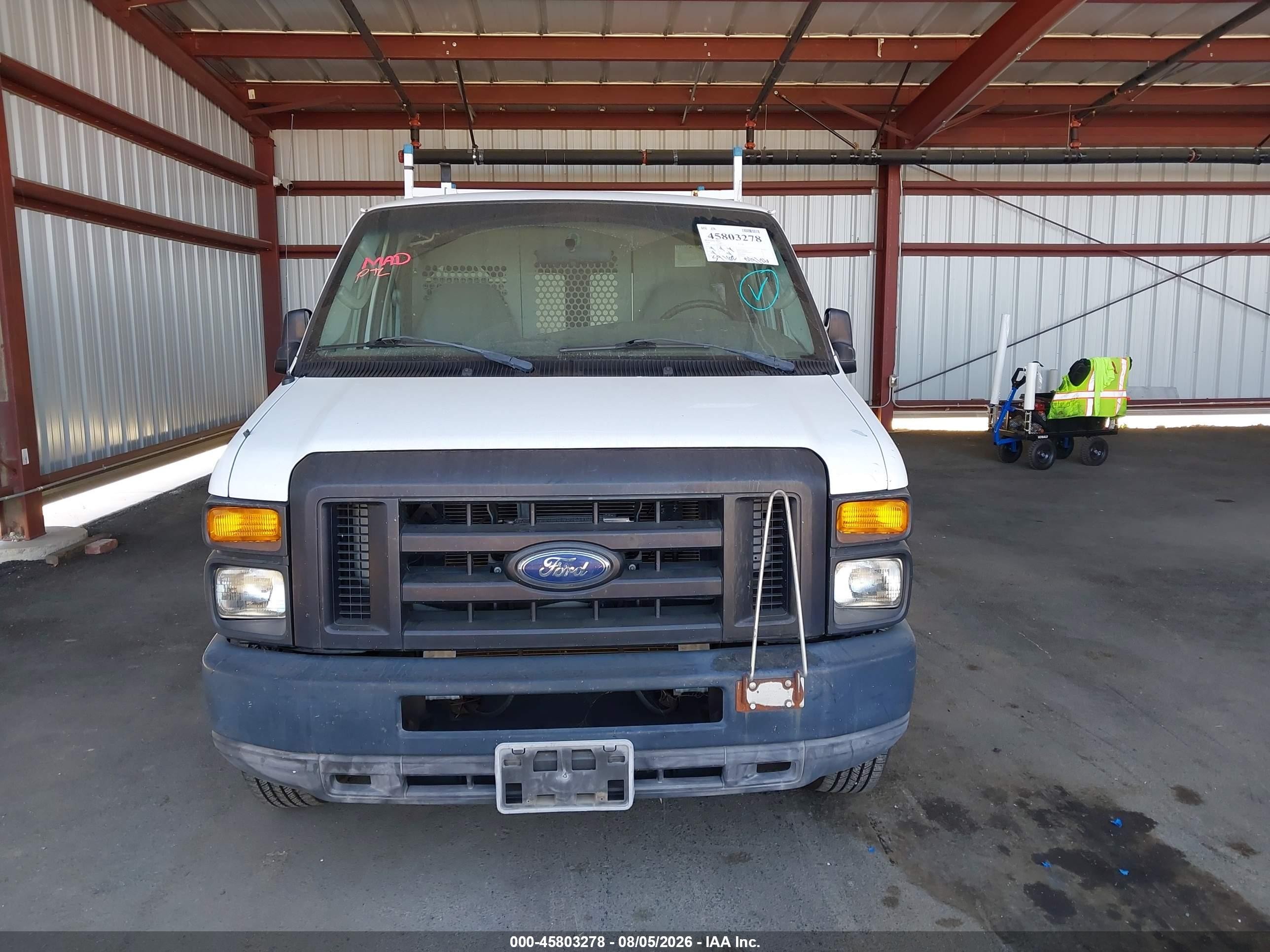 2008 Ford E-150 Commercial/recreational White vin: 1FTNE14W48DA13253