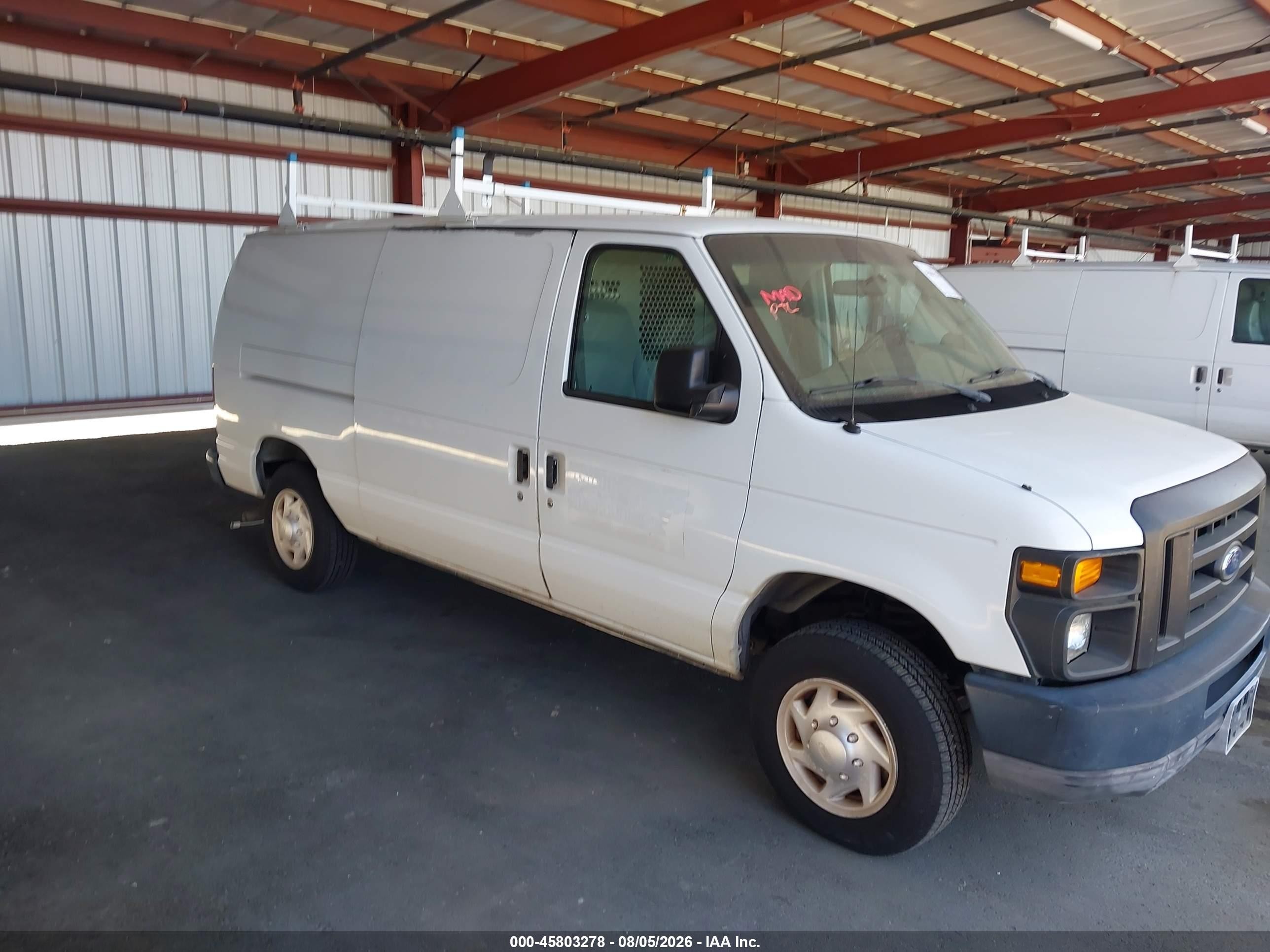 2008 Ford E-150 Commercial/recreational White vin: 1FTNE14W48DA13253