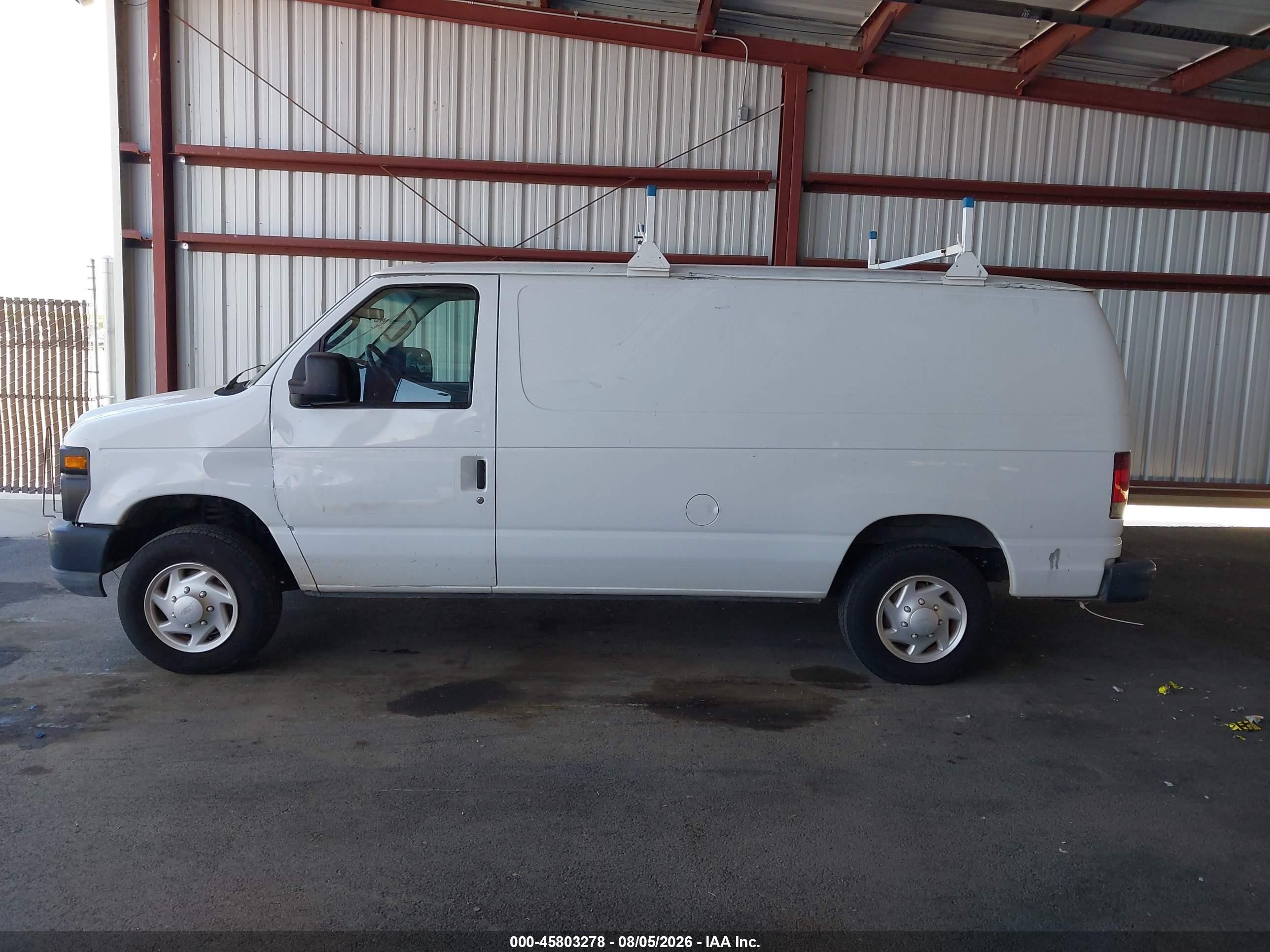 2008 Ford E-150 Commercial/recreational White vin: 1FTNE14W48DA13253
