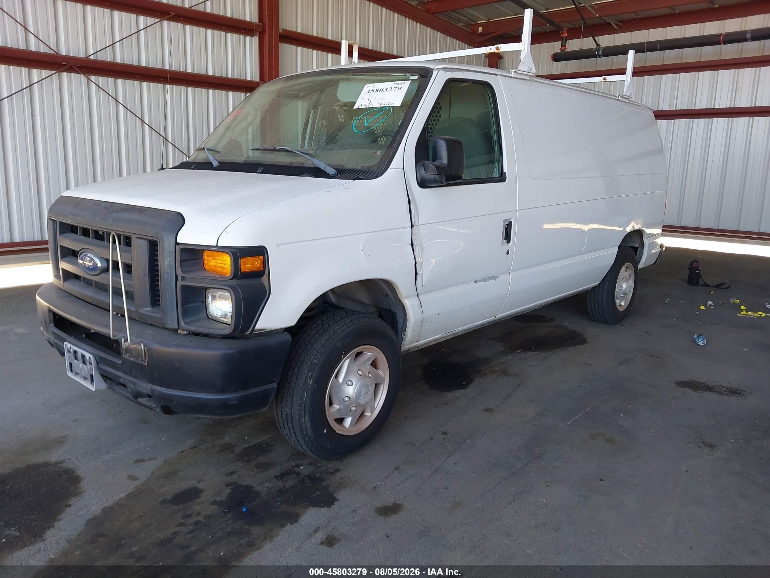 2008 Ford E-150 Commercial/recreational White vin: 1FTNE14W58DA35438