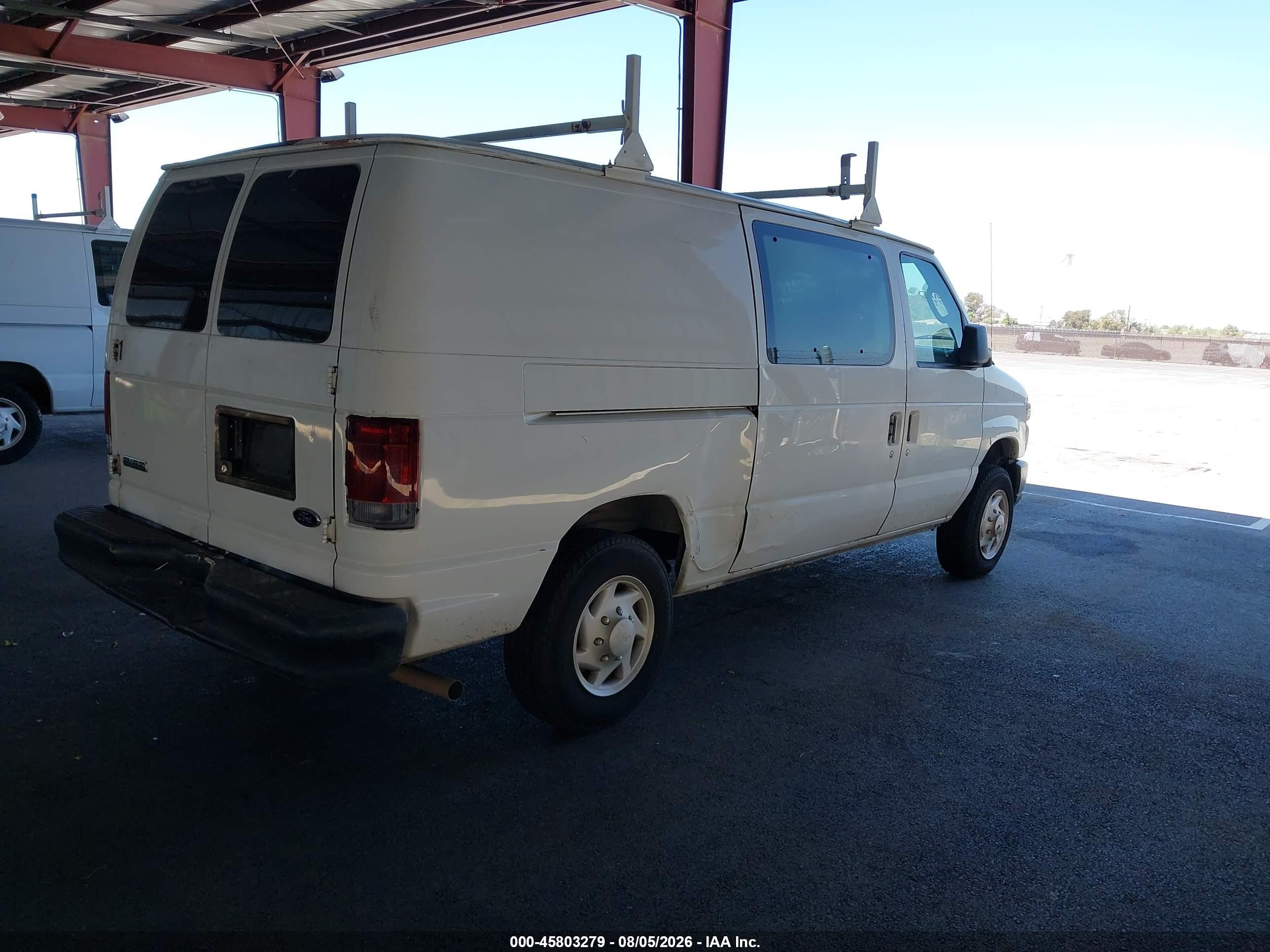 2008 Ford E-150 Commercial/recreational White vin: 1FTNE14W58DA35438