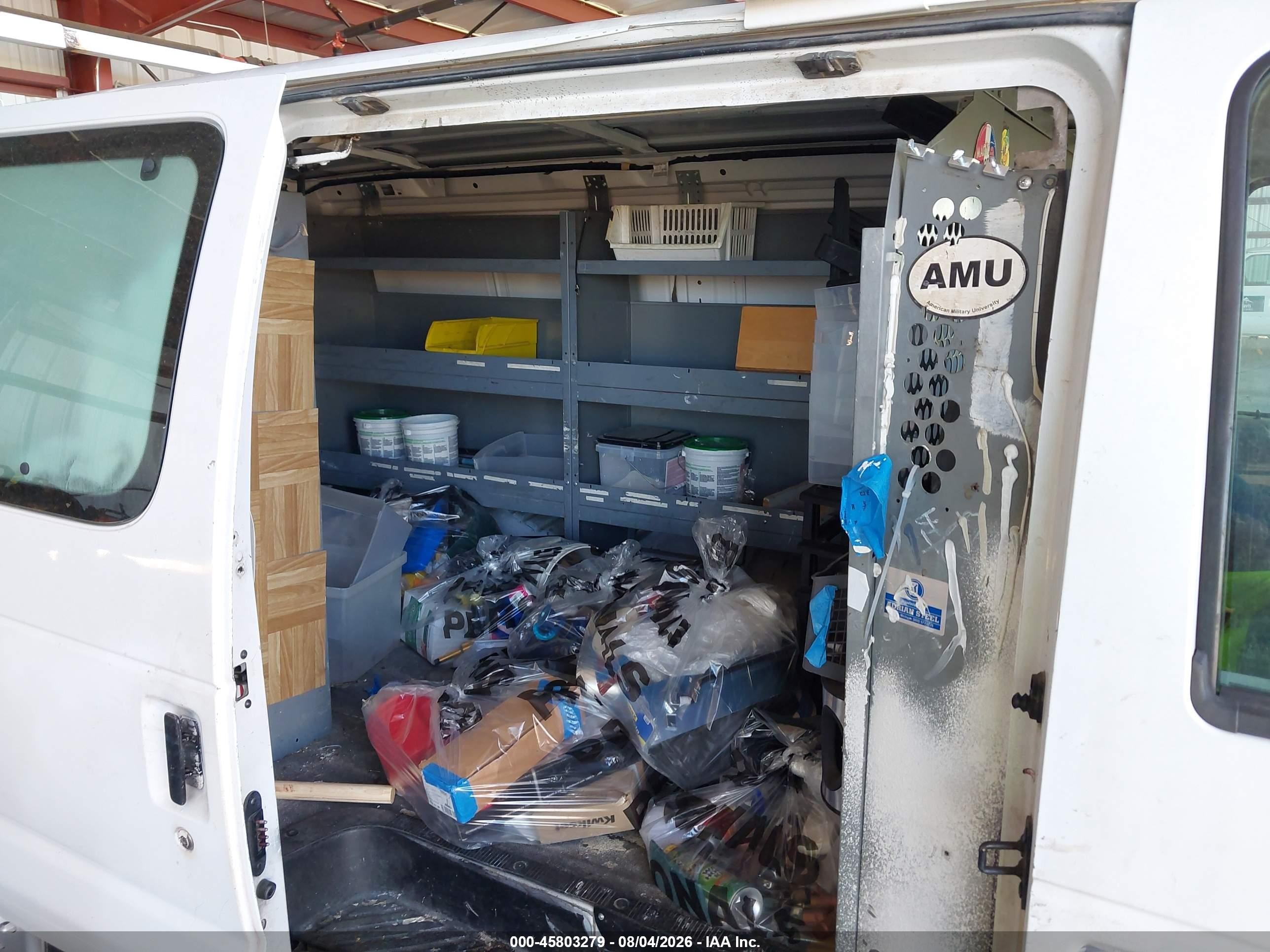 2008 Ford E-150 Commercial/recreational White vin: 1FTNE14W58DA35438