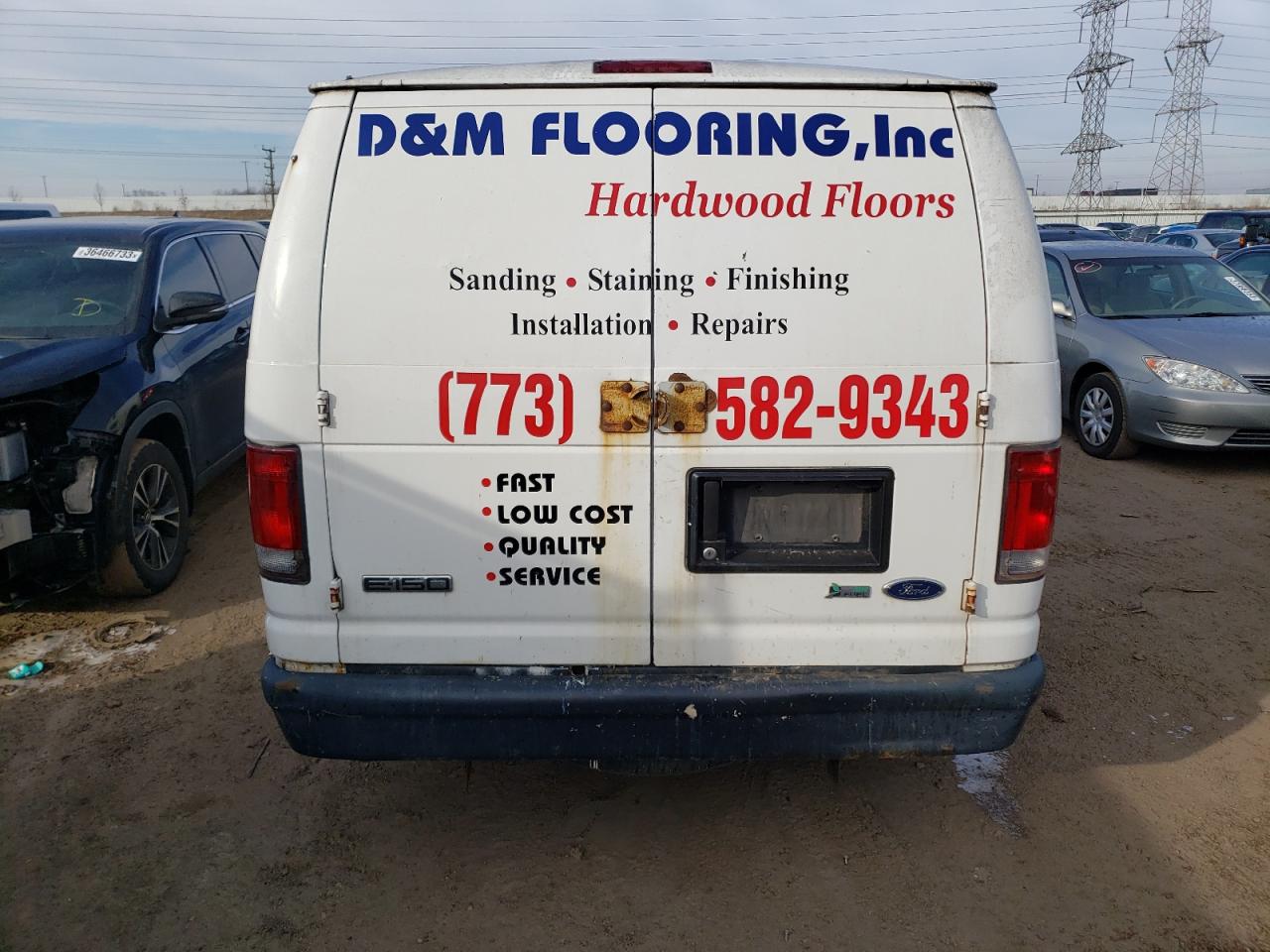 2009 Ford Econoline E150 Van White vin: 1FTNE14W59DA75908