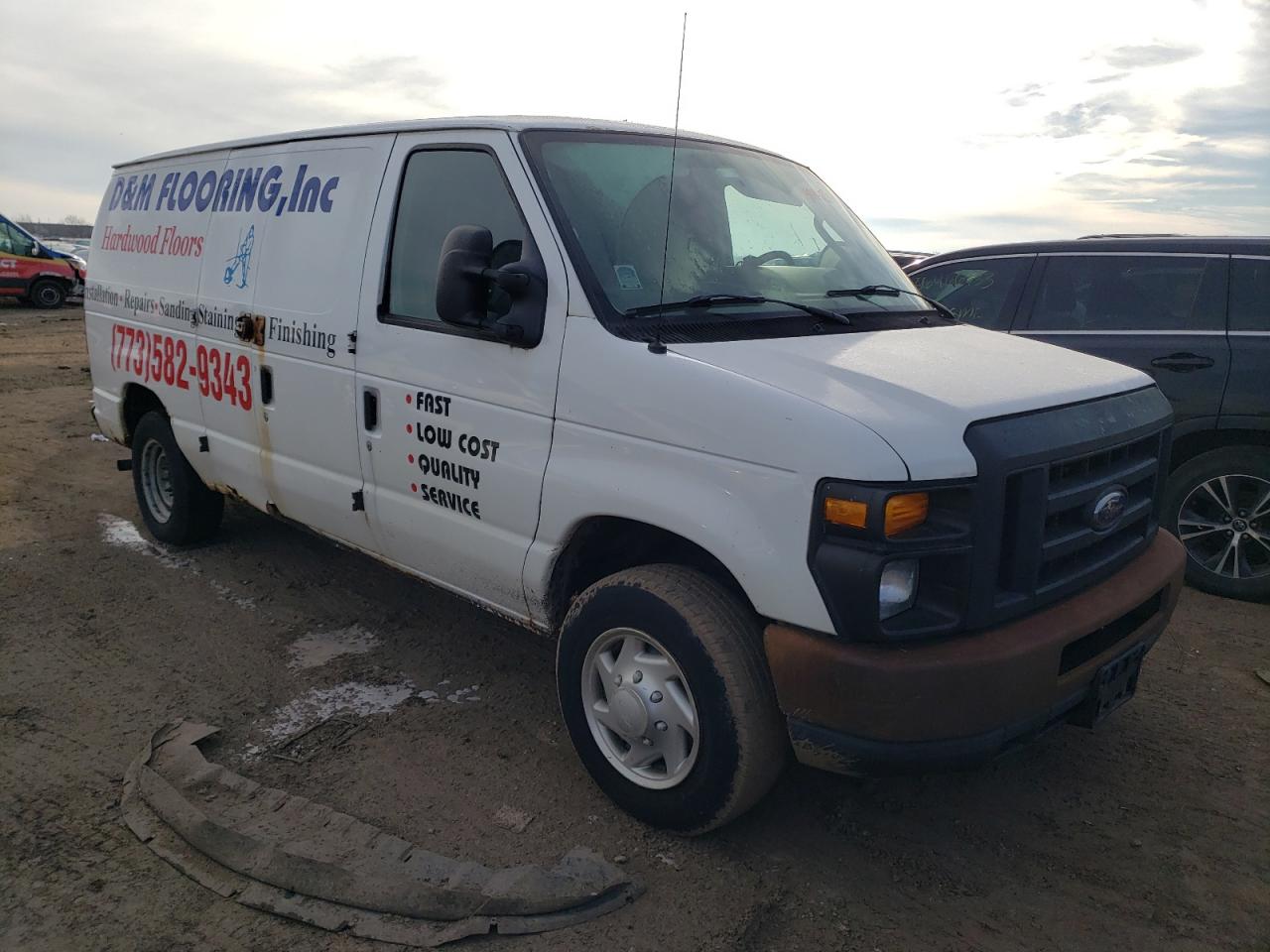2009 Ford Econoline E150 Van White vin: 1FTNE14W59DA75908