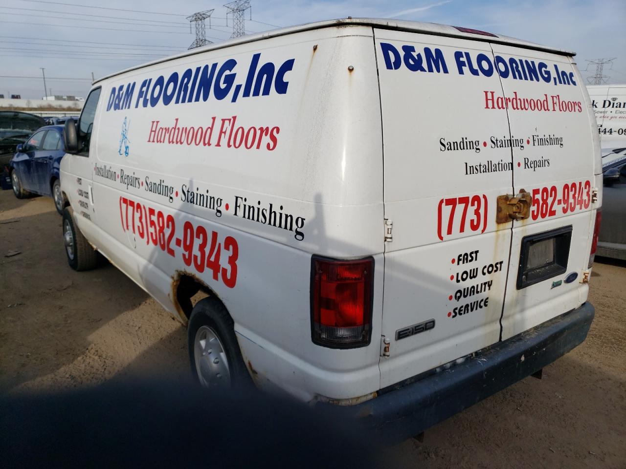 2009 Ford Econoline E150 Van White vin: 1FTNE14W59DA75908