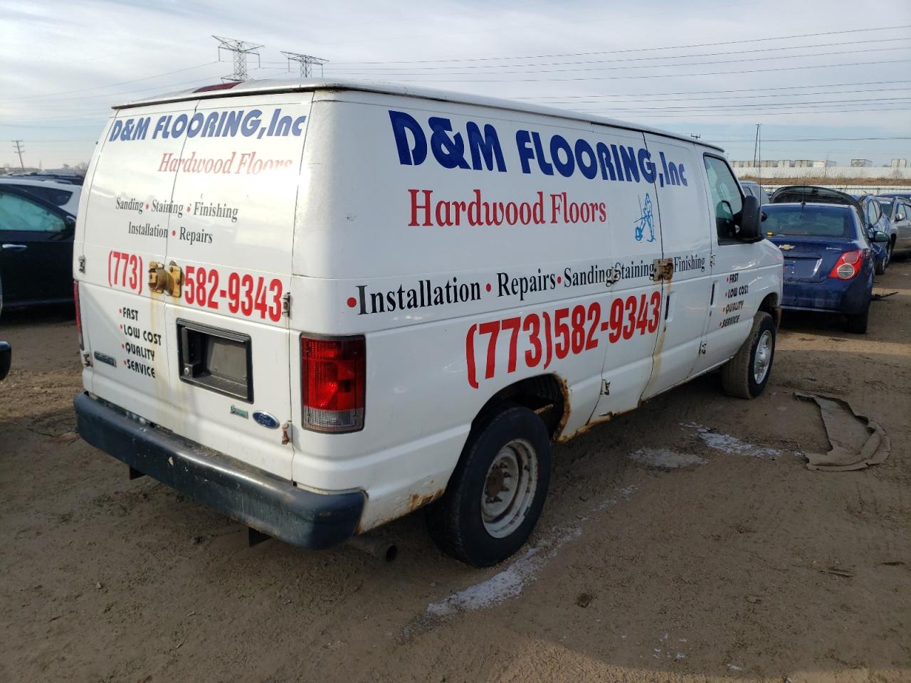 2009 Ford Econoline E150 Van White vin: 1FTNE14W59DA75908