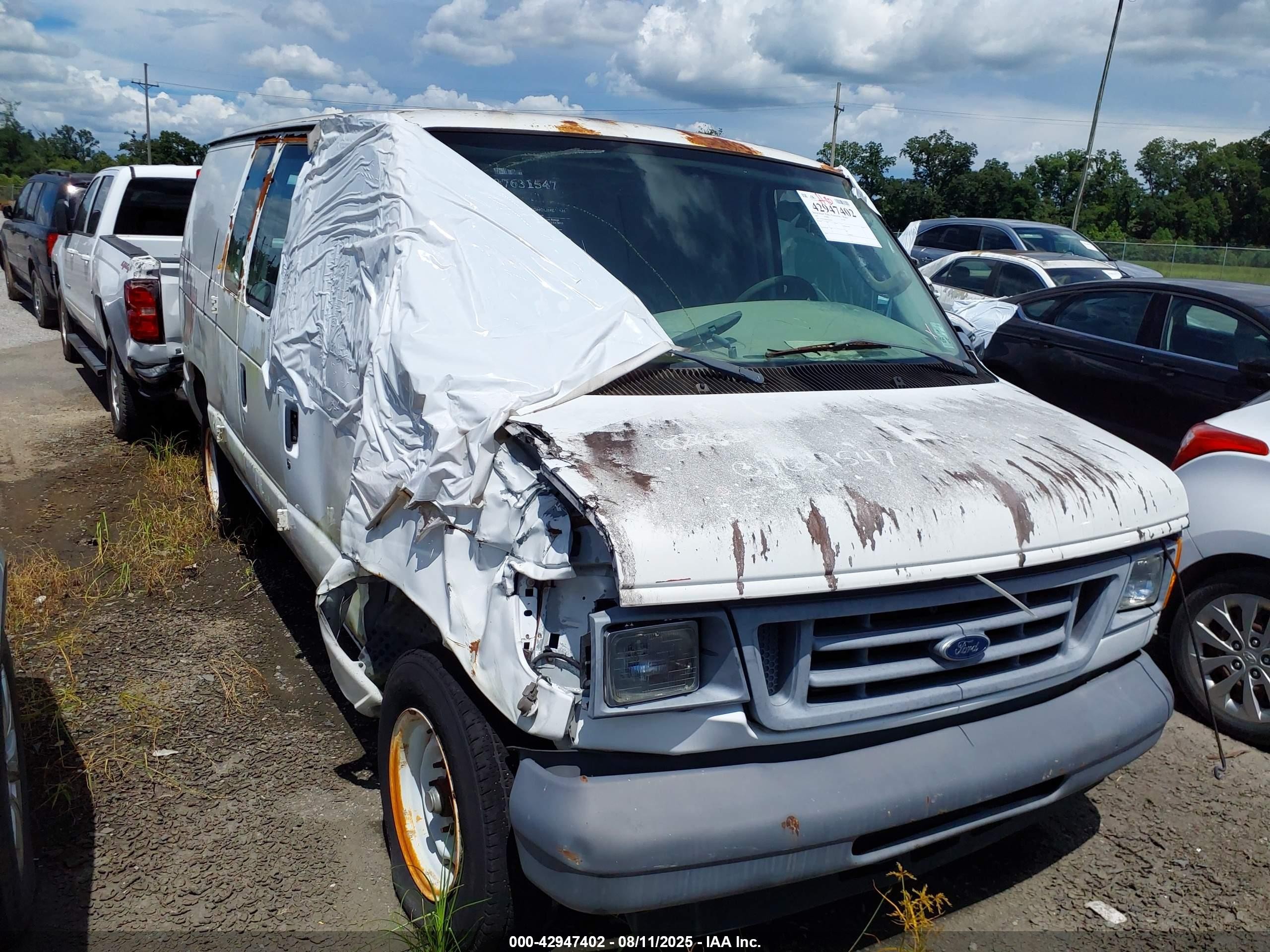 2007 Ford E-150 Commercial/recreational Белый vin: 1FTNE14W67DA41957