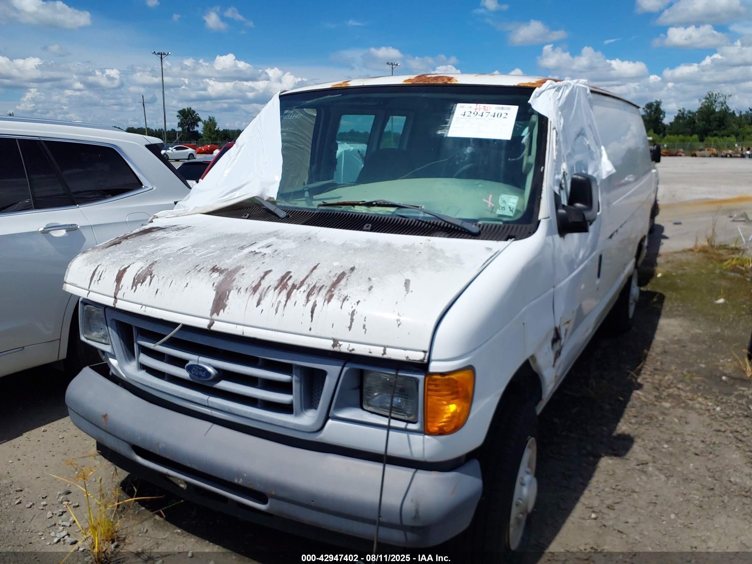 2007 Ford E-150 Commercial/recreational Белый vin: 1FTNE14W67DA41957