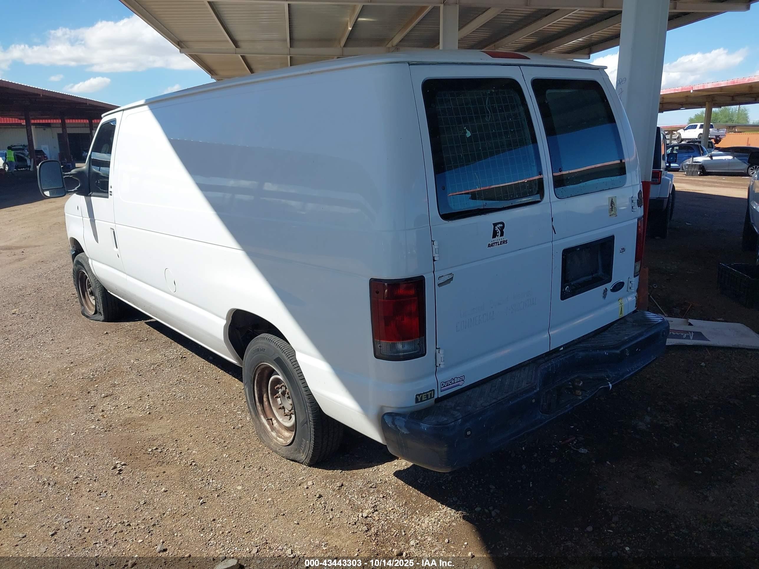 2008 Ford E-150 Commercial/recreational White vin: 1FTNE14W68DA57173