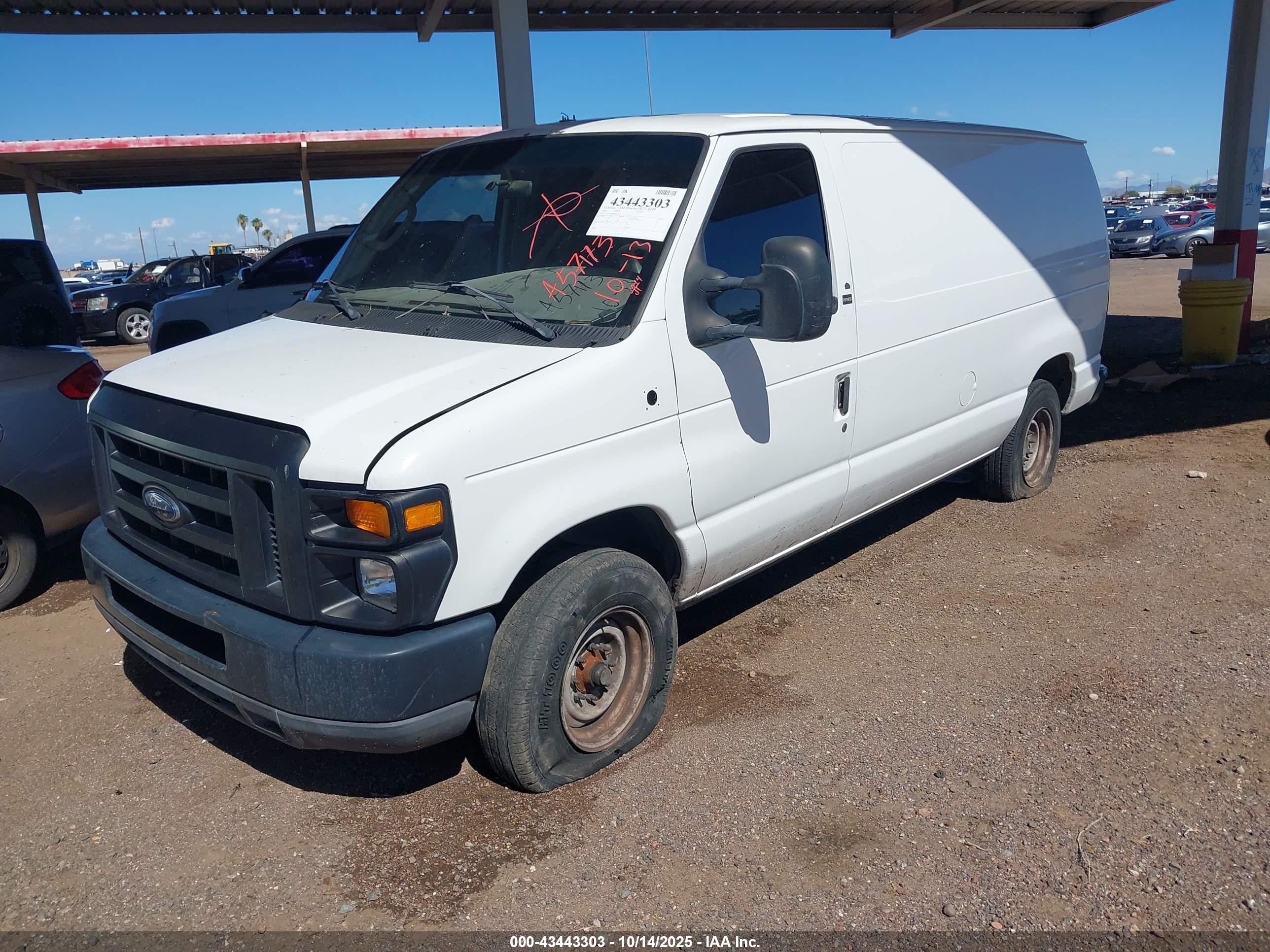2008 Ford E-150 Commercial/recreational White vin: 1FTNE14W68DA57173