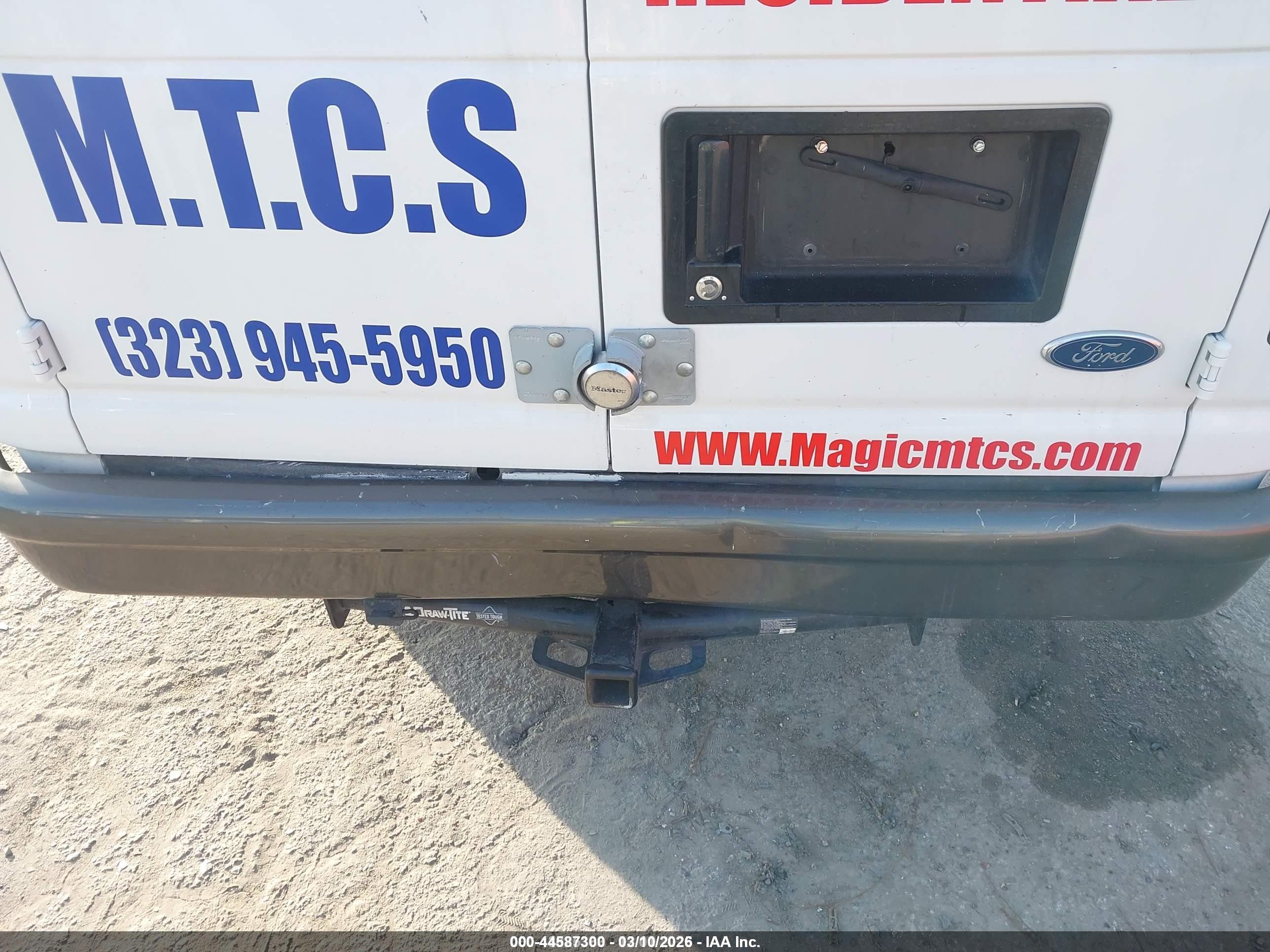 2007 Ford E-150 Commercial/recreational White vin: 1FTNE14W77DA26738
