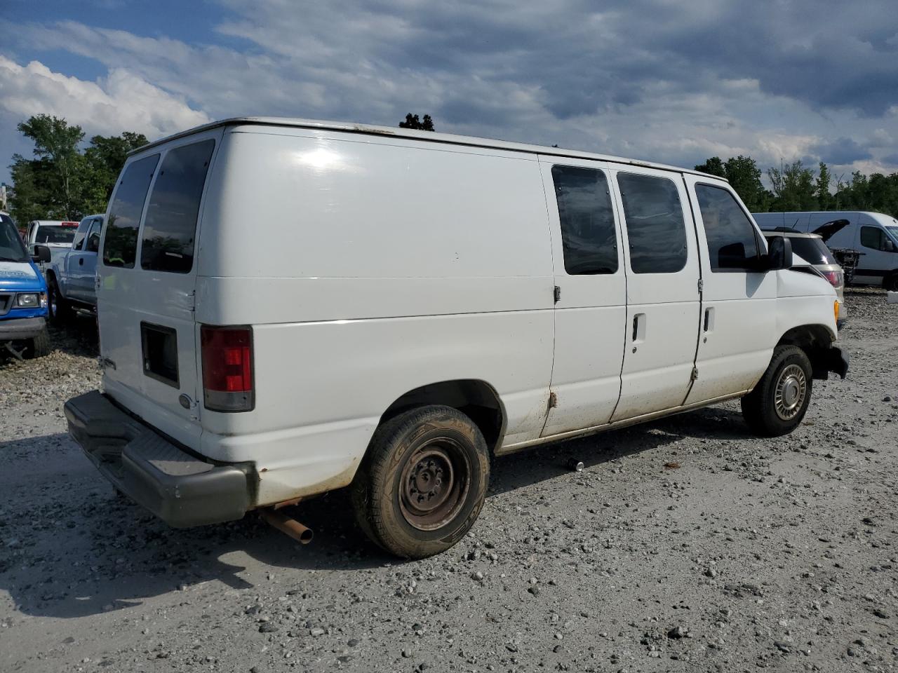 2007 Ford Econoline E150 Van White vin: 1FTNE14W77DB47835