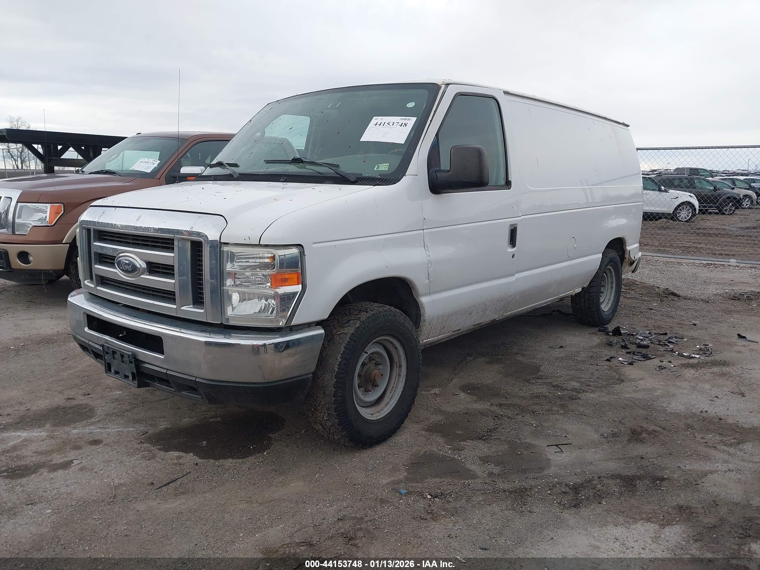 2008 Ford E-150 Commercial/recreational White vin: 1FTNE14W78DA33917