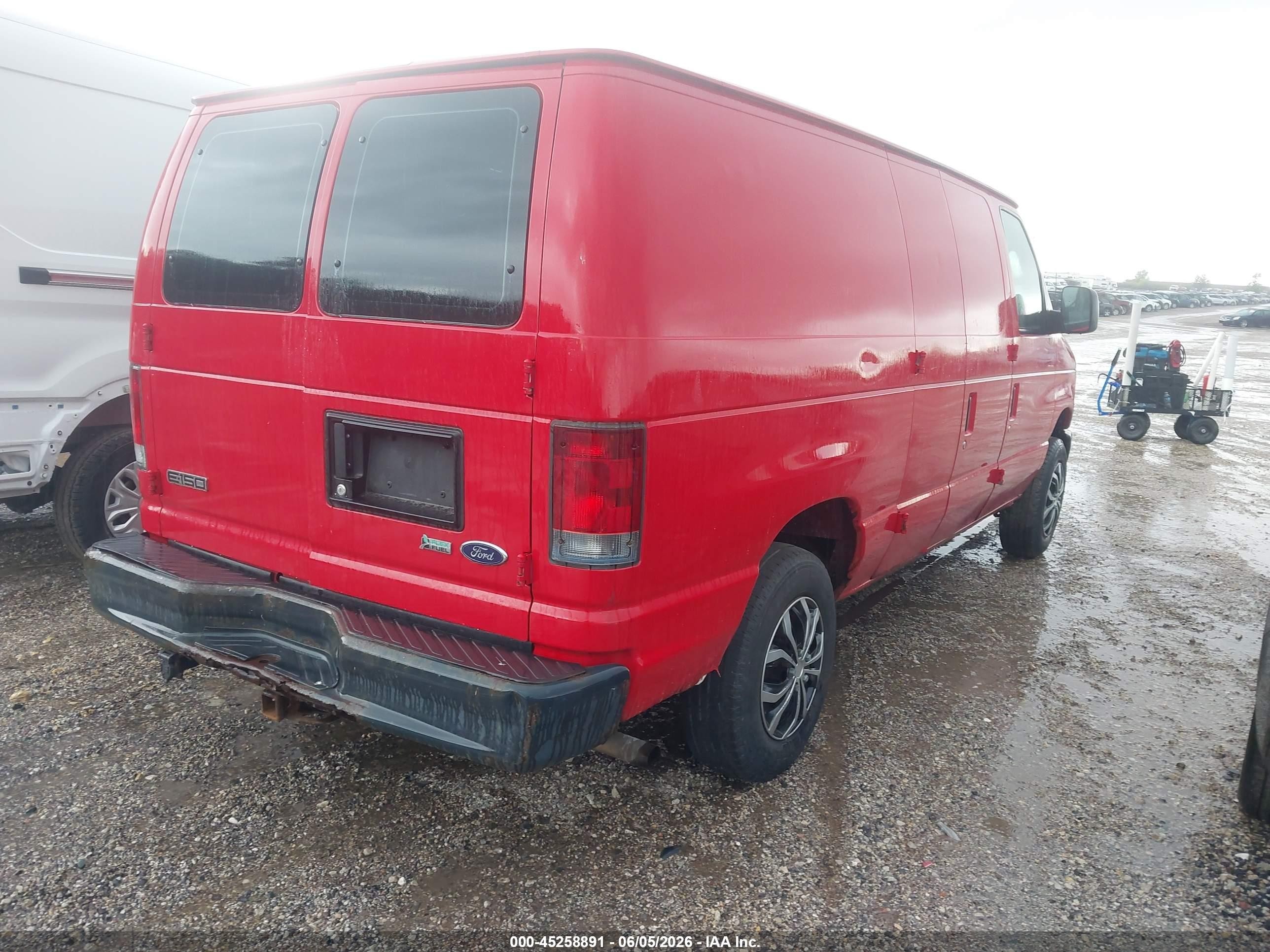 2009 Ford E-150 Commercial/recreational Red vin: 1FTNE14W79DA86134