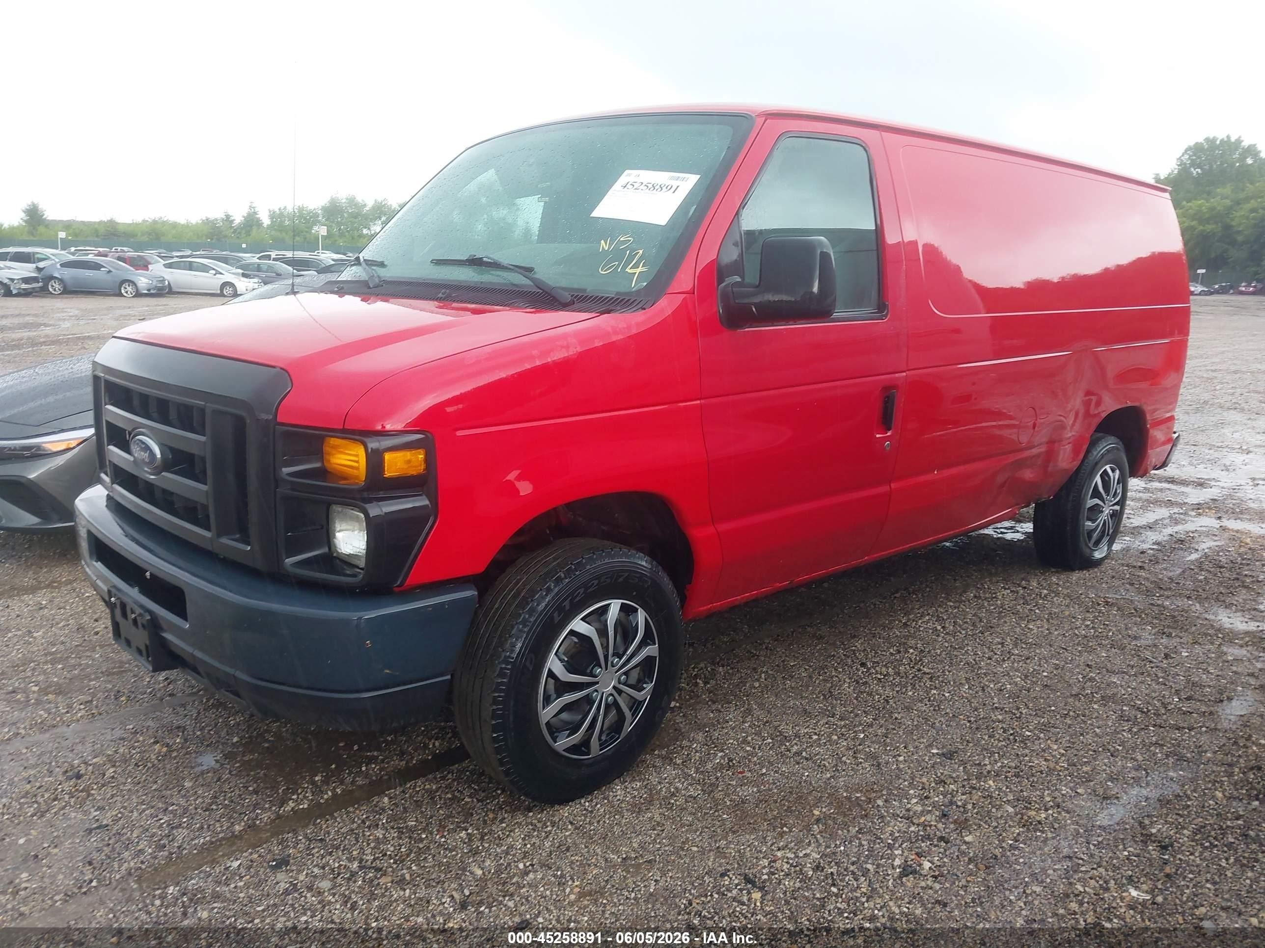 2009 Ford E-150 Commercial/recreational Red vin: 1FTNE14W79DA86134