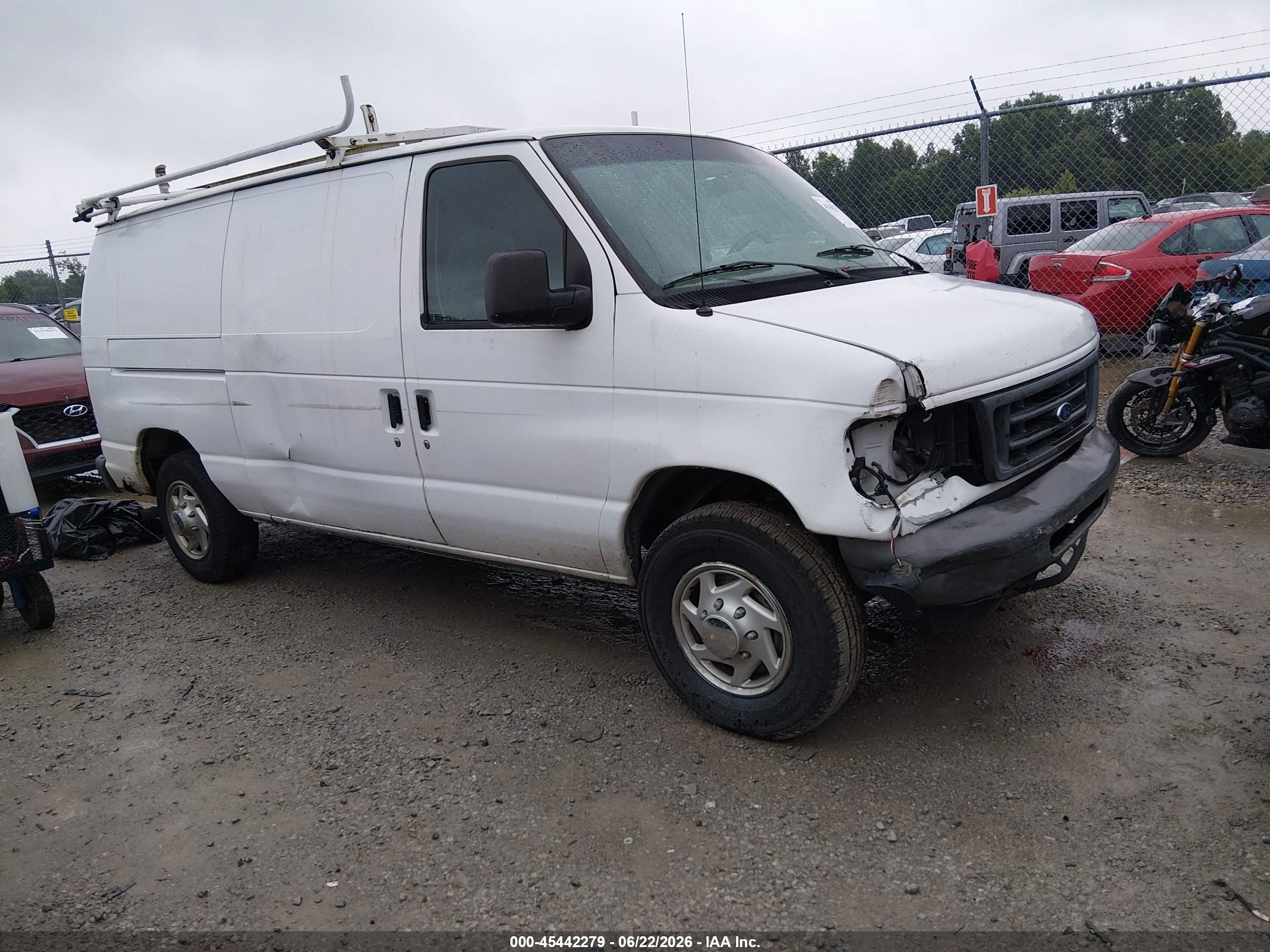 2007 Ford E-150 Commercial/recreational White vin: 1FTNE14W87DB23446