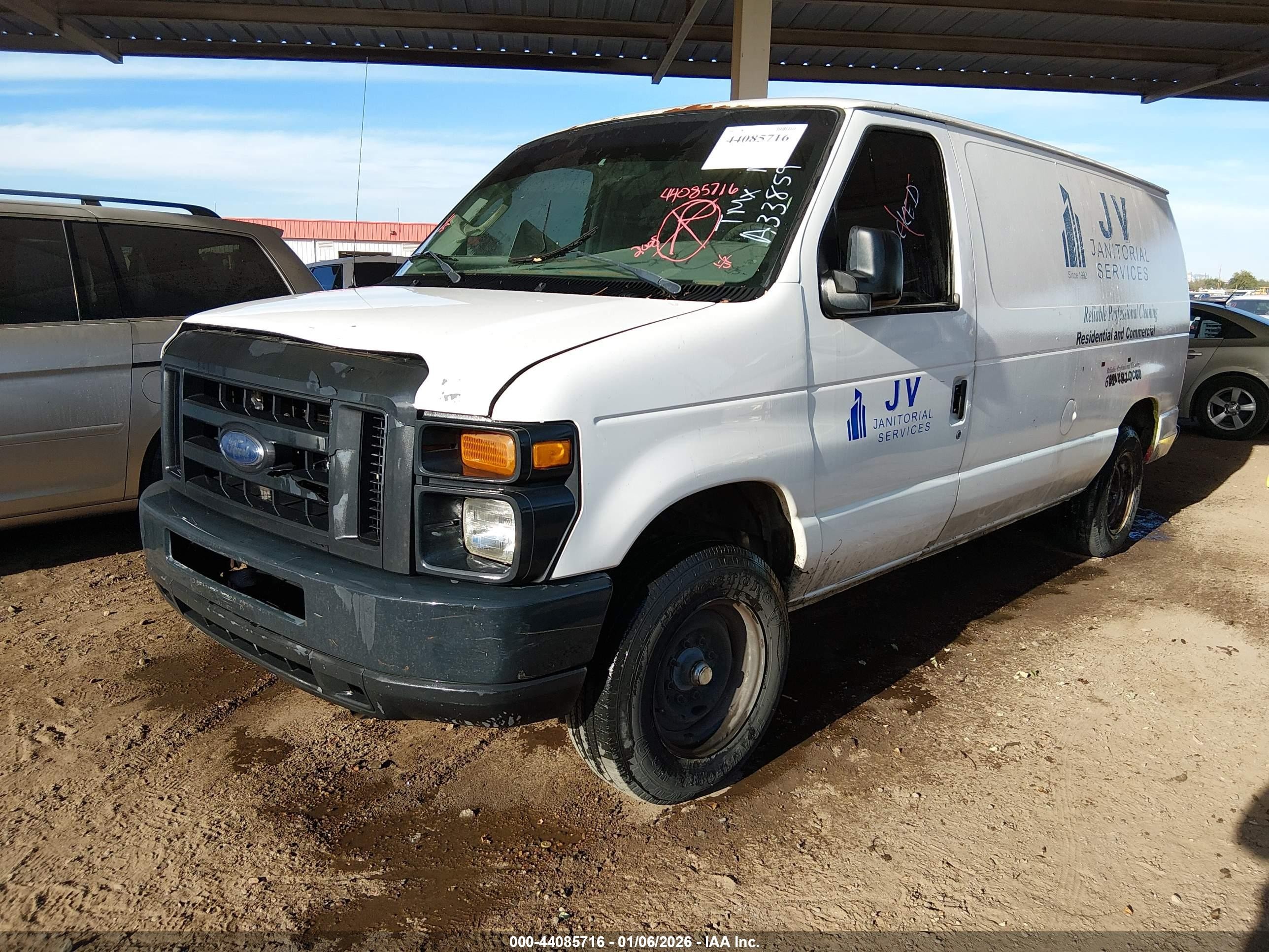 2008 Ford E-150 Commercial/recreational White vin: 1FTNE14W88DA33859