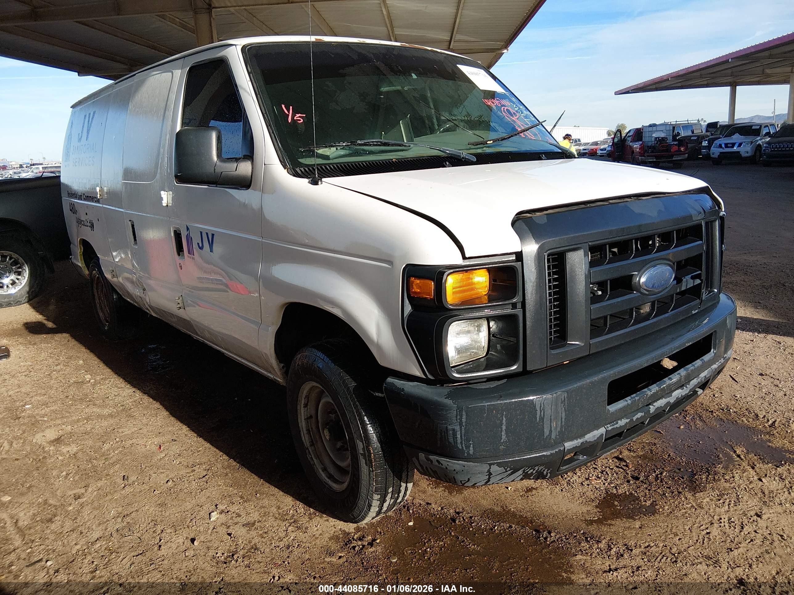 2008 Ford E-150 Commercial/recreational White vin: 1FTNE14W88DA33859
