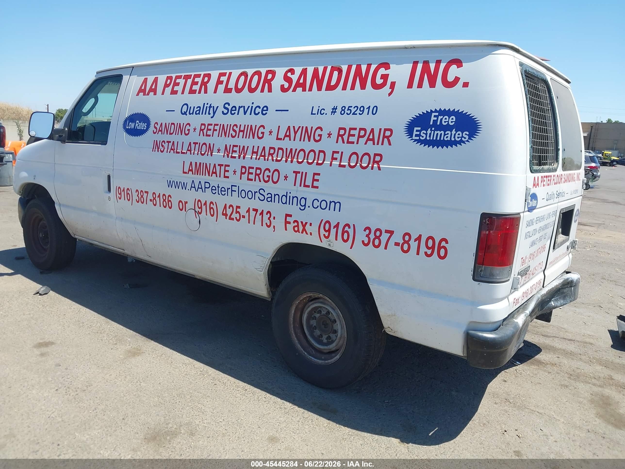 2008 Ford E-150 Commercial/recreational White vin: 1FTNE14W88DA91843