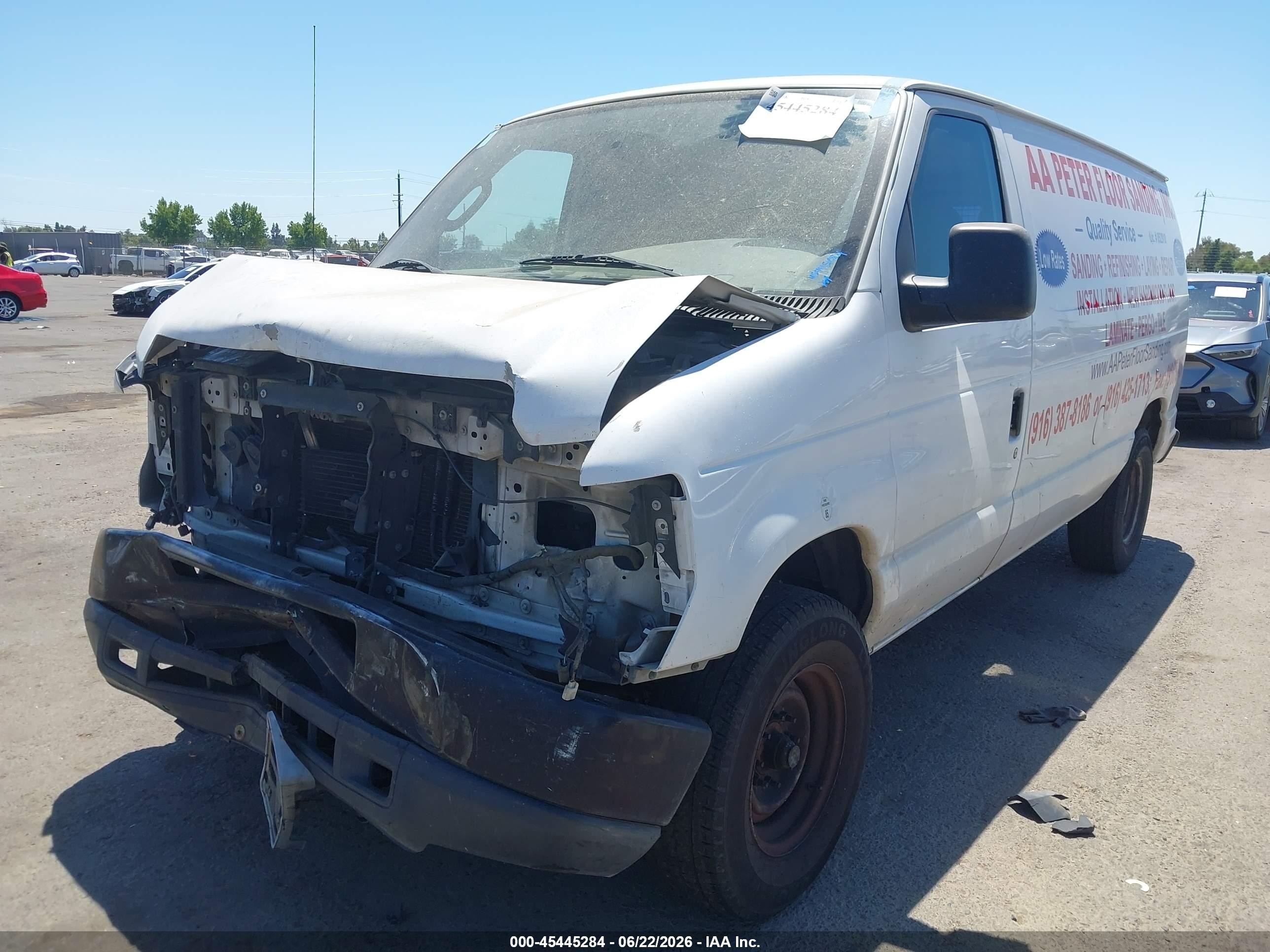 2008 Ford E-150 Commercial/recreational White vin: 1FTNE14W88DA91843