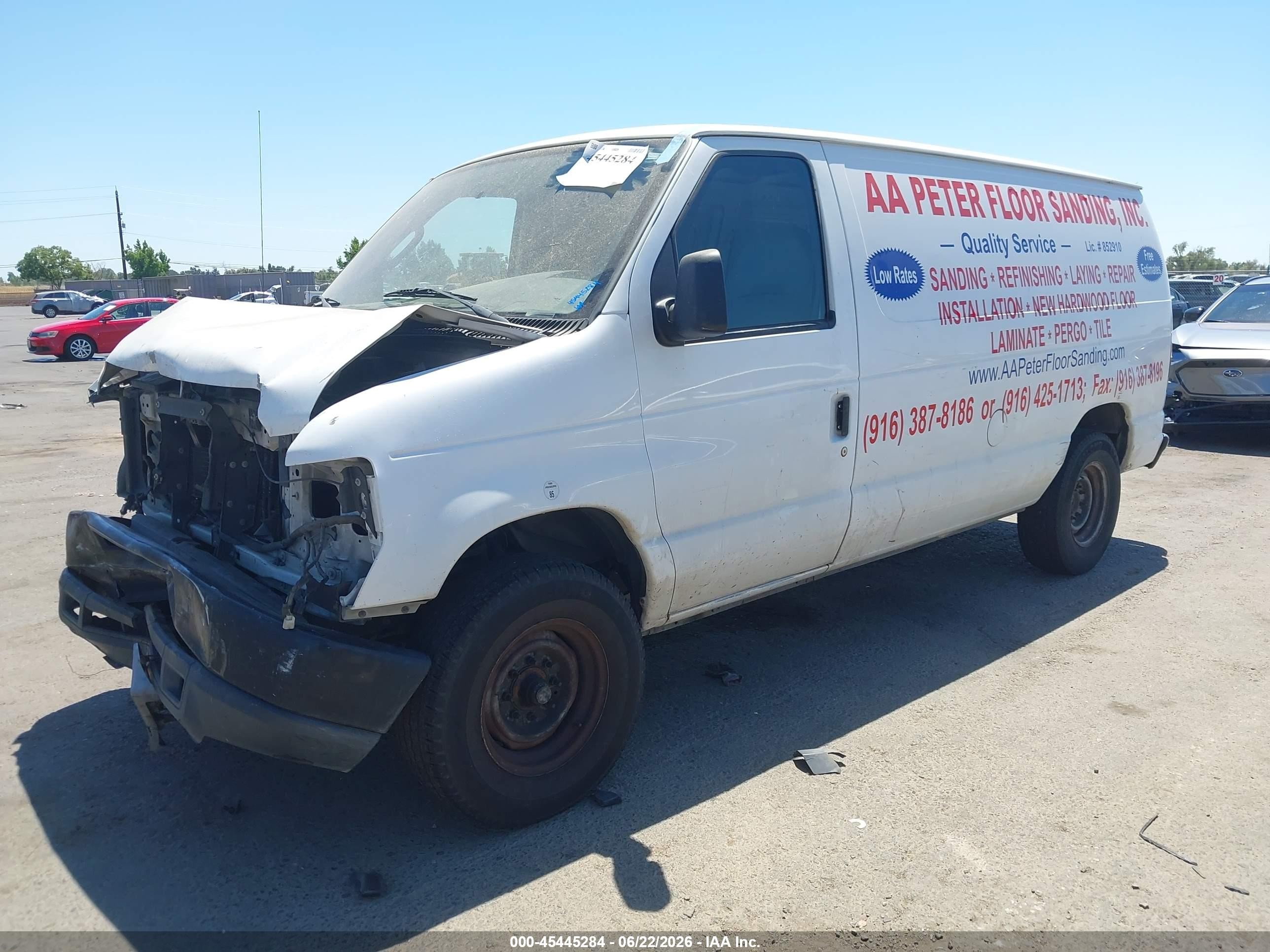 2008 Ford E-150 Commercial/recreational White vin: 1FTNE14W88DA91843