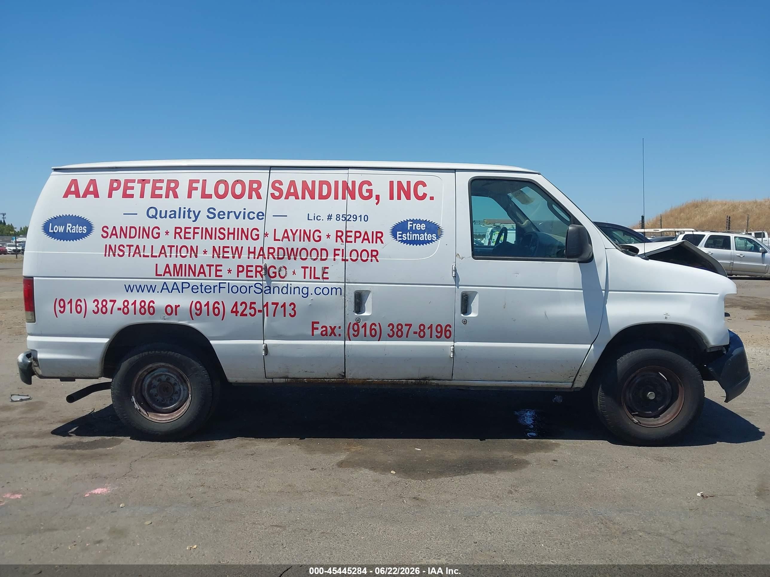 2008 Ford E-150 Commercial/recreational White vin: 1FTNE14W88DA91843