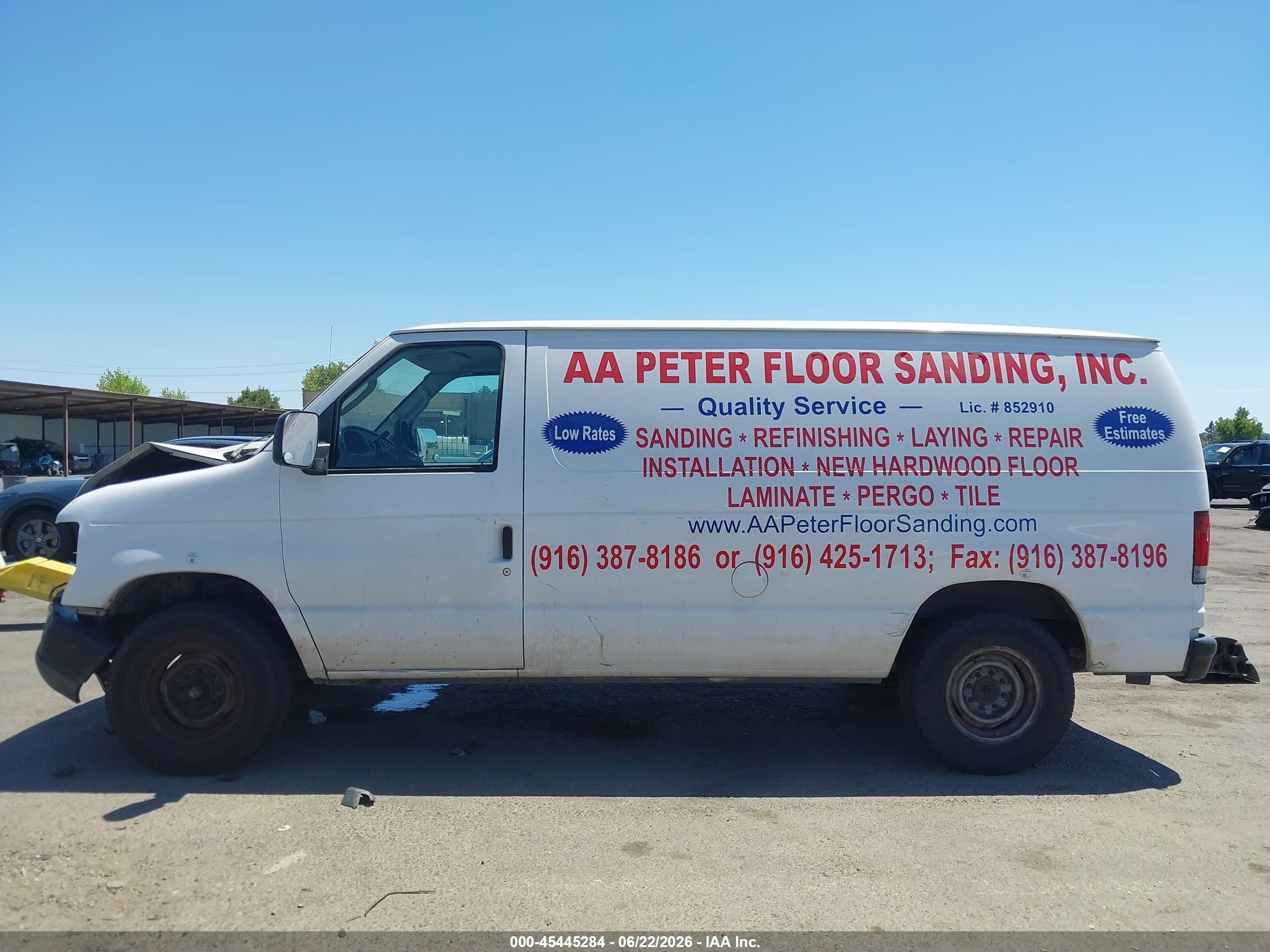 2008 Ford E-150 Commercial/recreational White vin: 1FTNE14W88DA91843