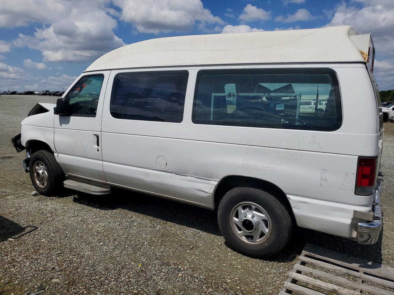 2008 Ford Econoline Cargo E-15 White vin: 1FTNE14W88DB01755
