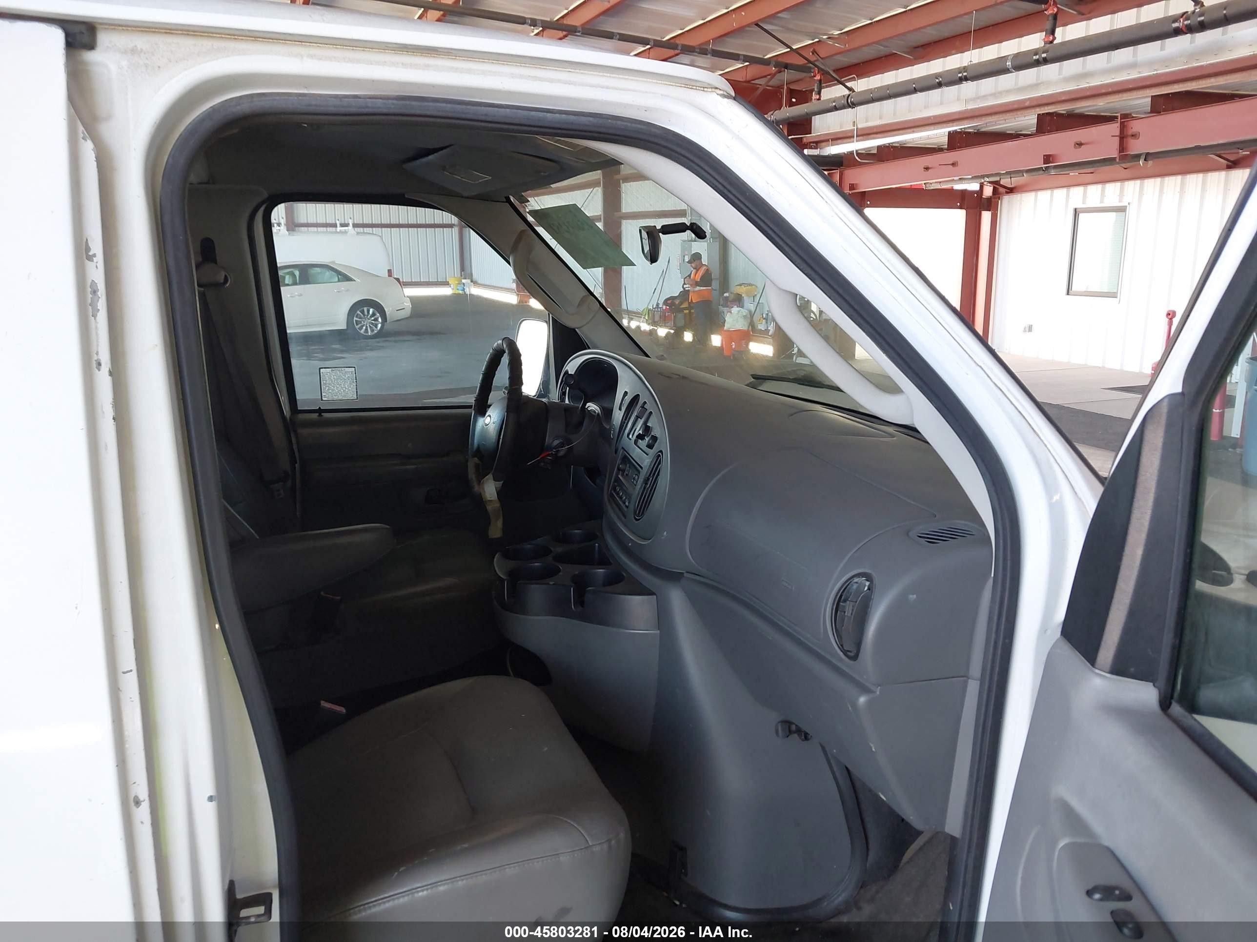 2008 Ford E-150 Commercial/recreational White vin: 1FTNE14WX8DA37119