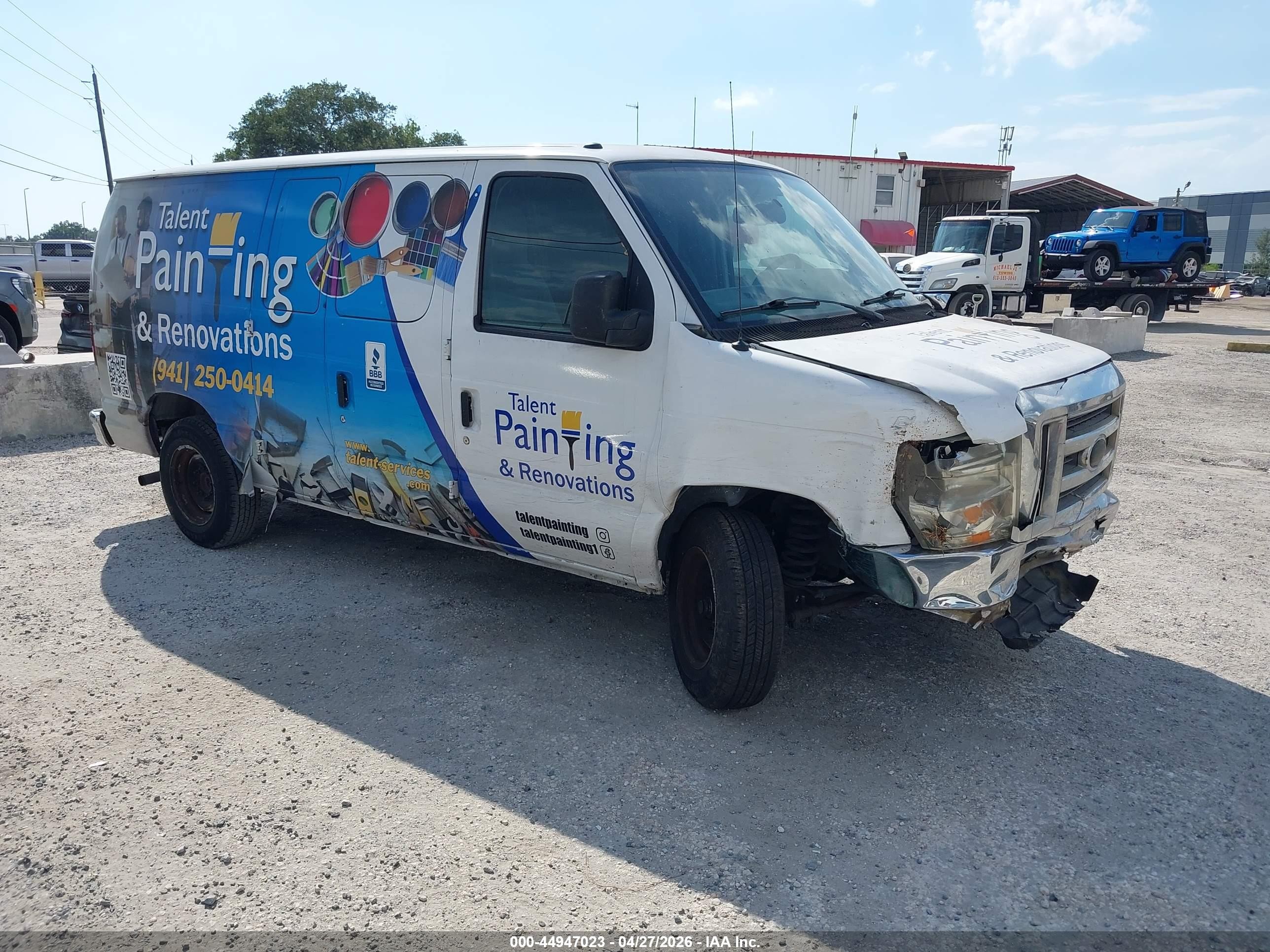2010 Ford E-150 Commercial Белый vin: 1FTNE1EW0ADA04179