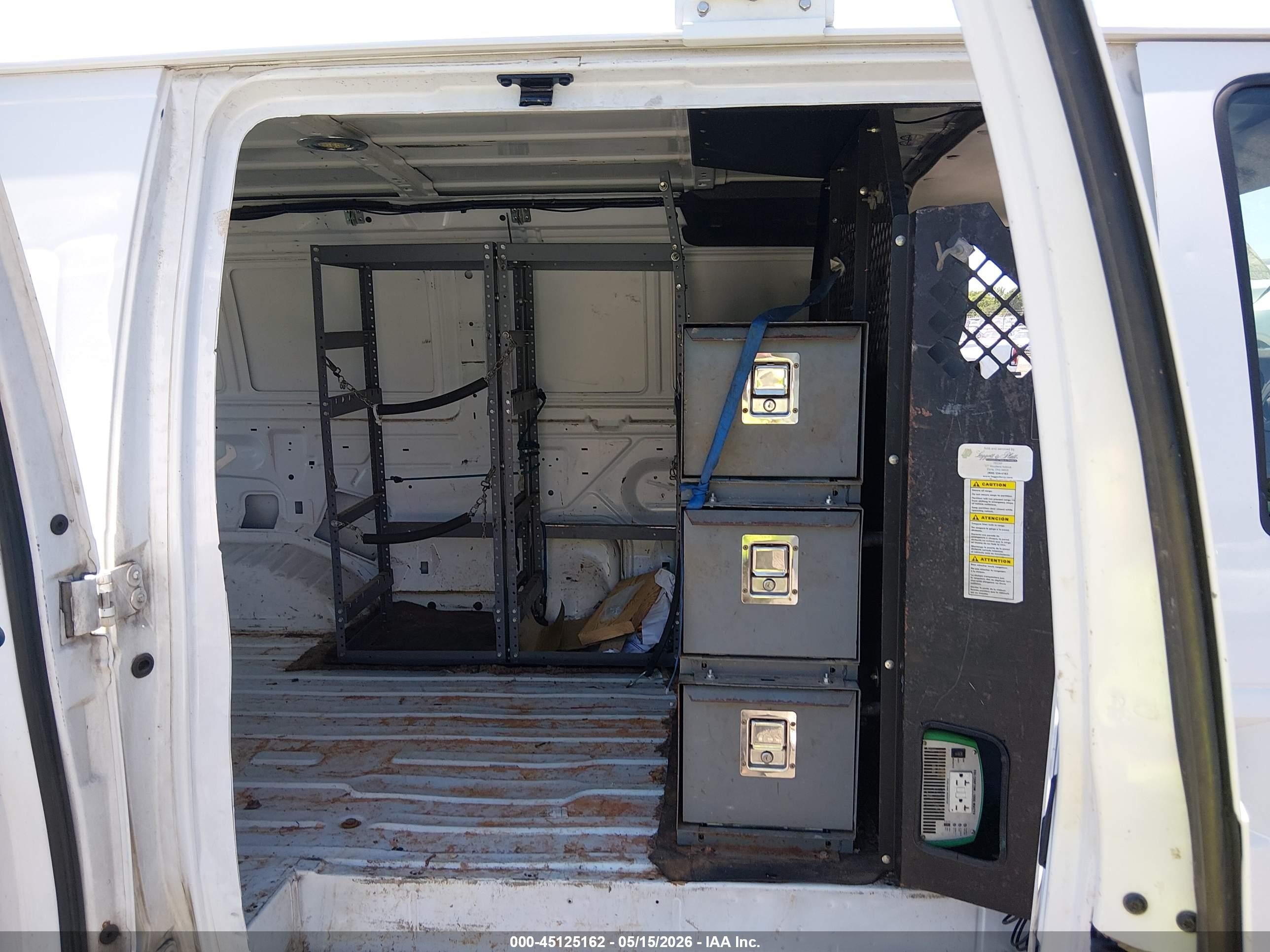 2011 Ford E-150 Commercial White vin: 1FTNE1EW0BDB02596
