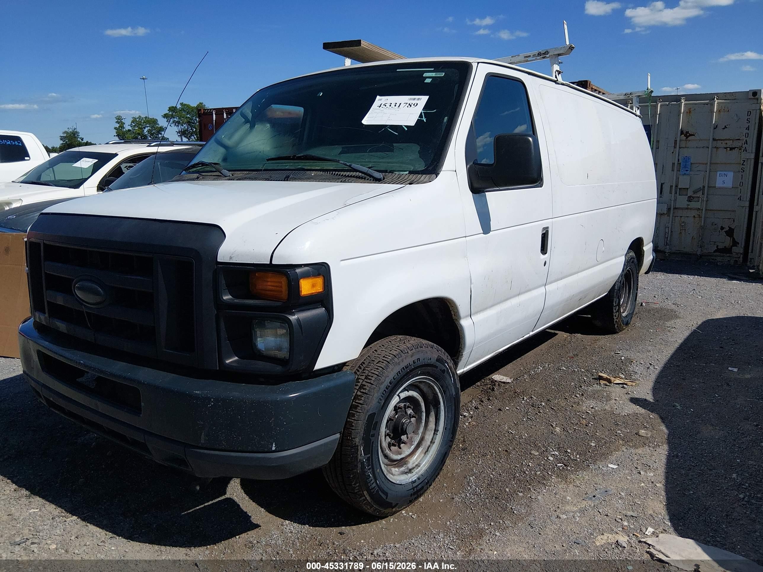 2012 Ford E-150 Commercial White vin: 1FTNE1EW0CDA15623