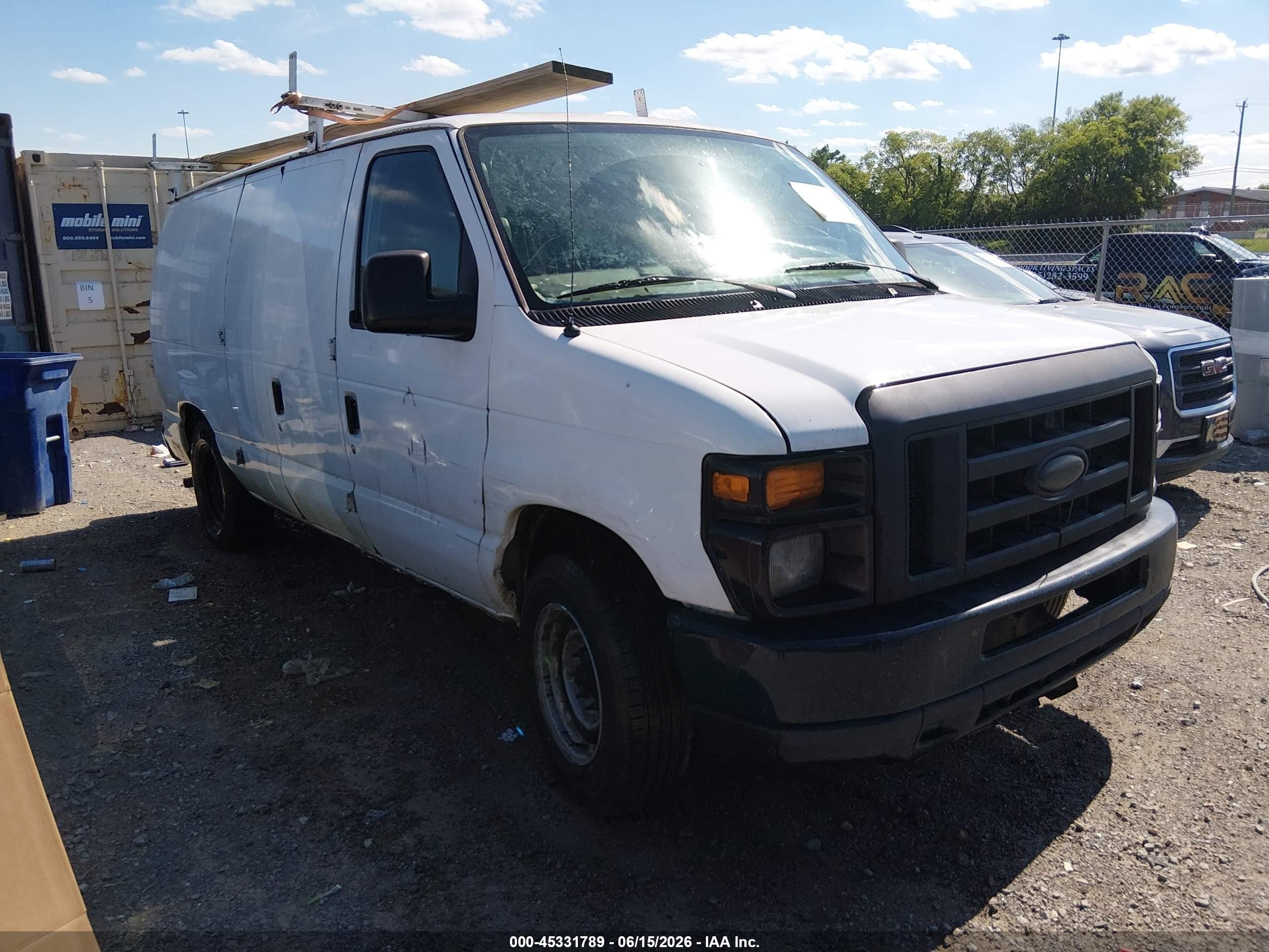 2012 Ford E-150 Commercial White vin: 1FTNE1EW0CDA15623