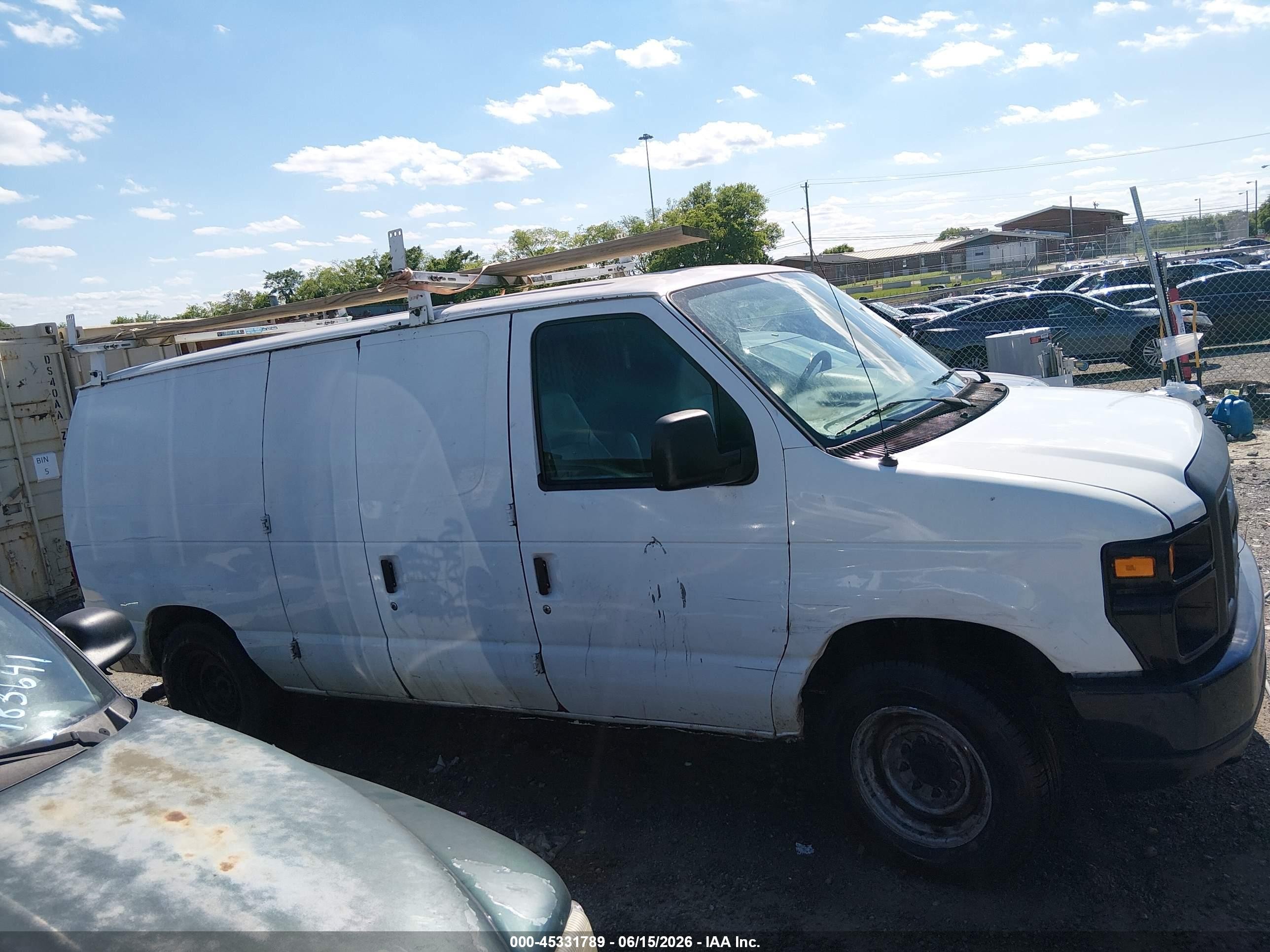 2012 Ford E-150 Commercial White vin: 1FTNE1EW0CDA15623