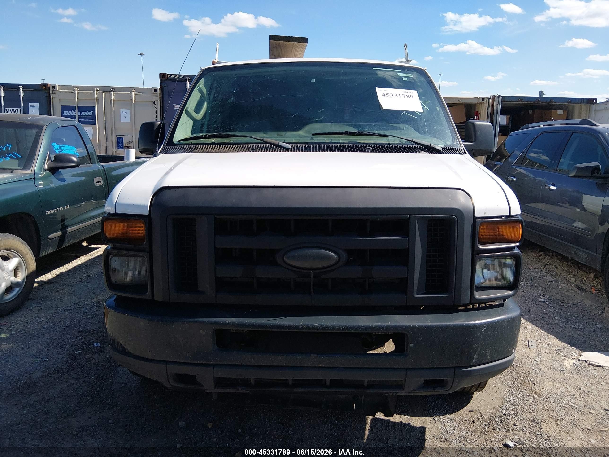 2012 Ford E-150 Commercial White vin: 1FTNE1EW0CDA15623