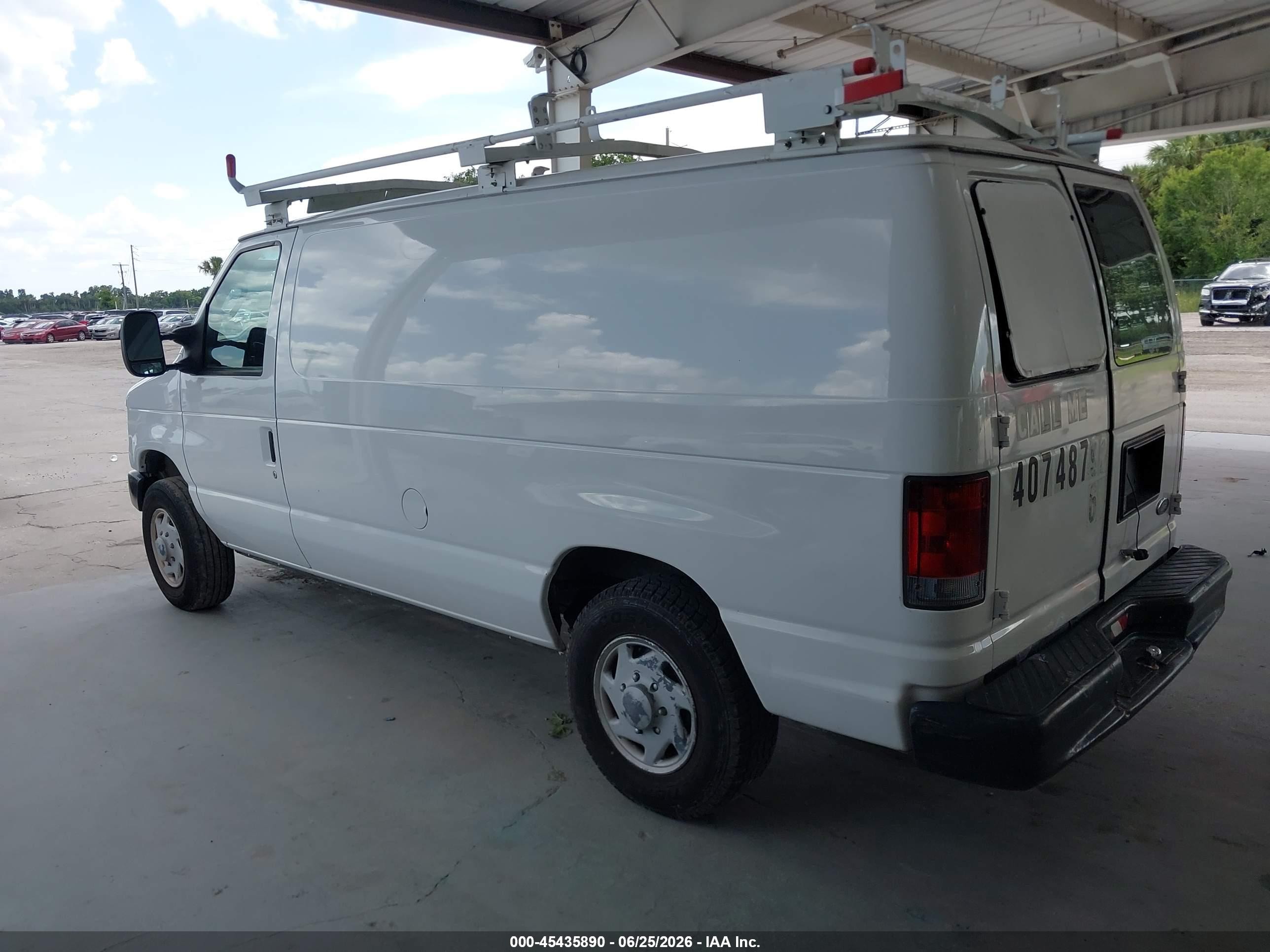 2013 Ford E-150 Commercial White vin: 1FTNE1EW0DDA10858
