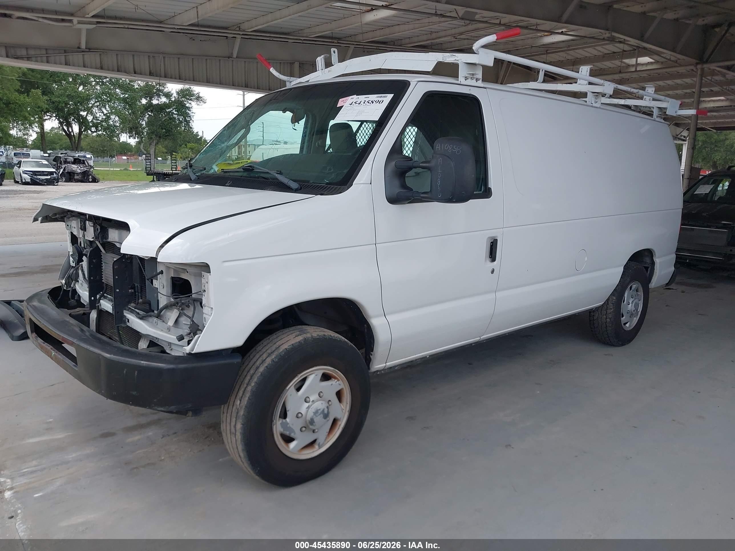 2013 Ford E-150 Commercial White vin: 1FTNE1EW0DDA10858