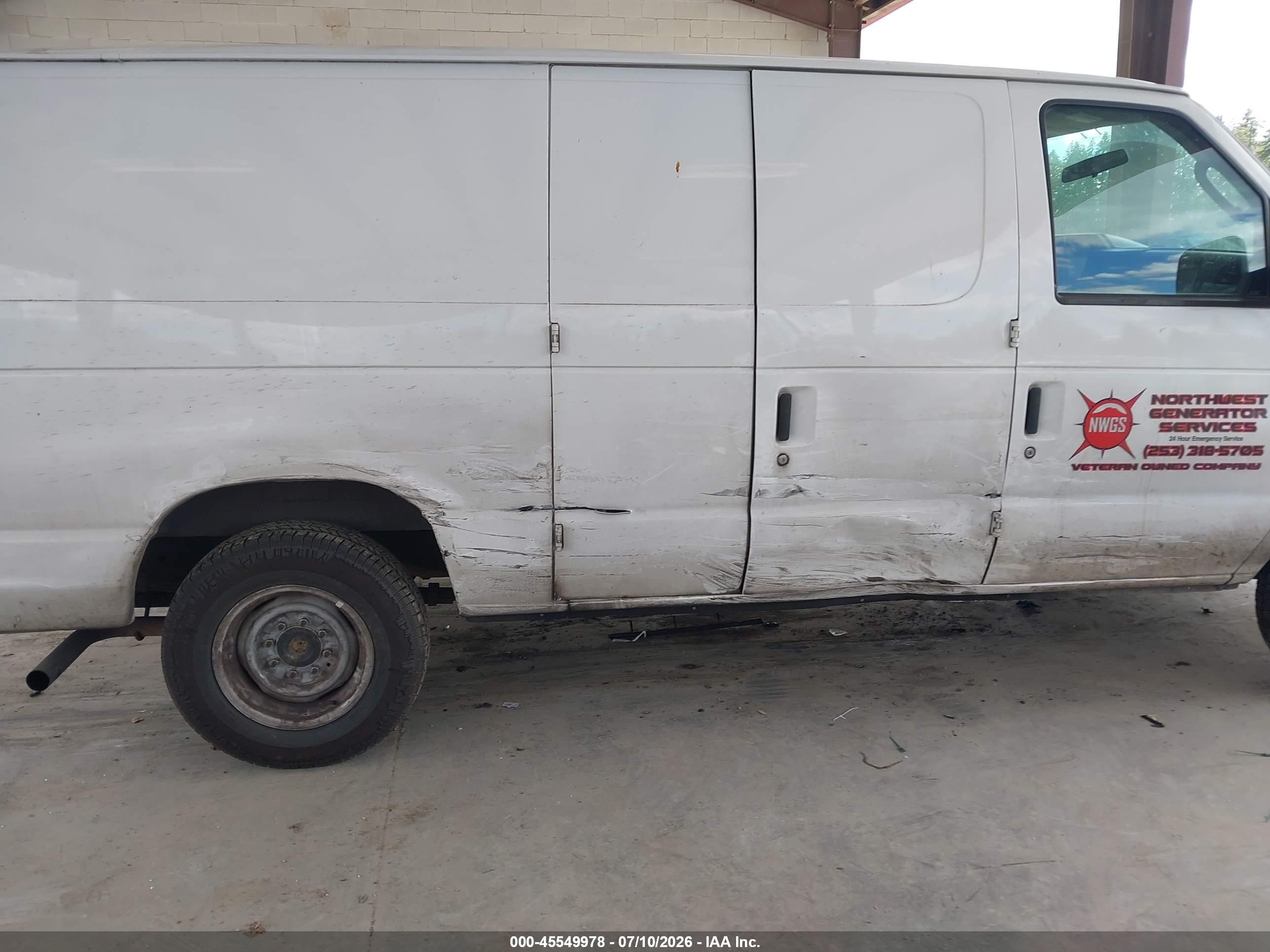 2012 Ford E-150 Commercial/recreational White vin: 1FTNE1EW1CDA01262
