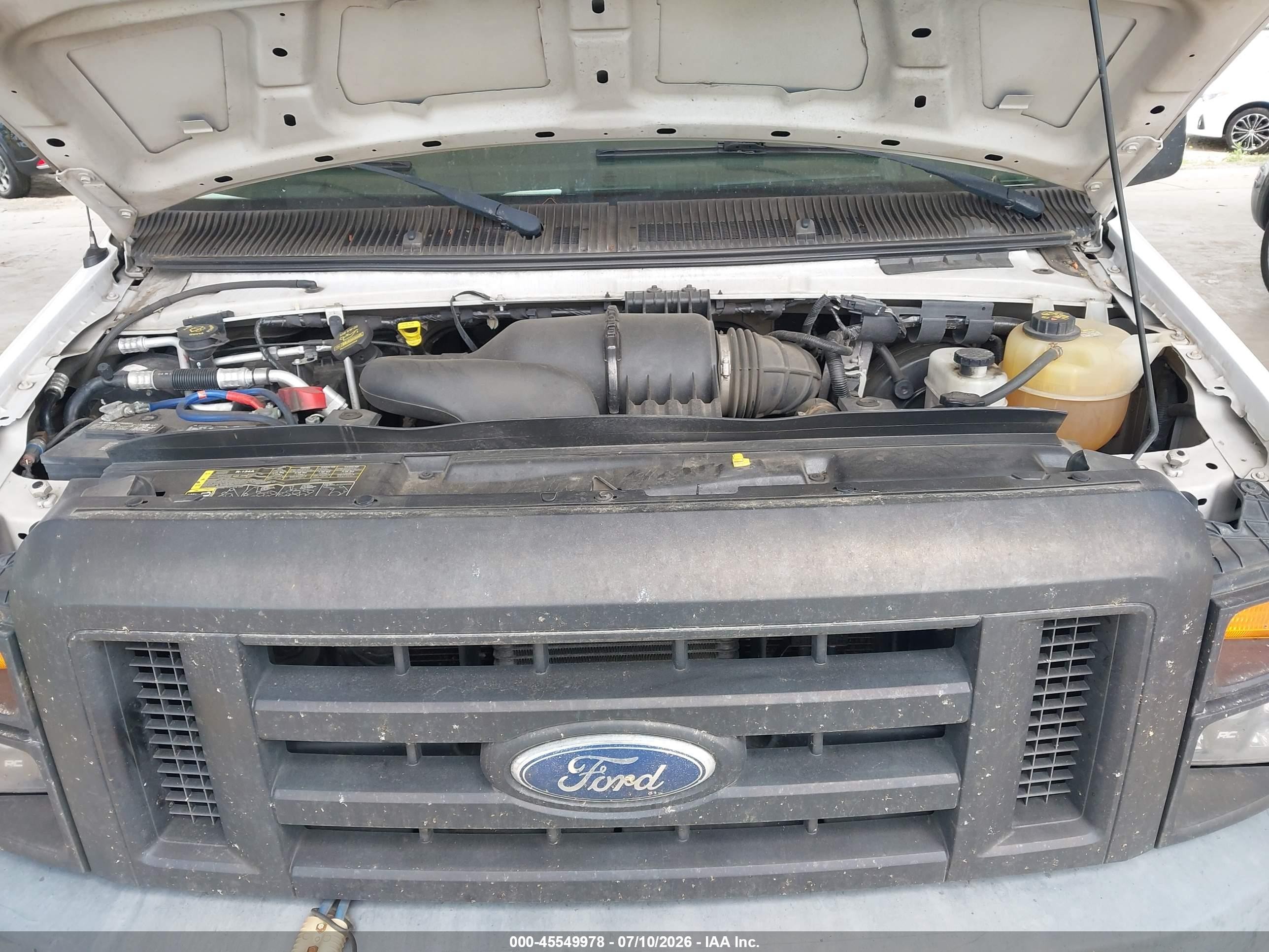 2012 Ford E-150 Commercial/recreational White vin: 1FTNE1EW1CDA01262
