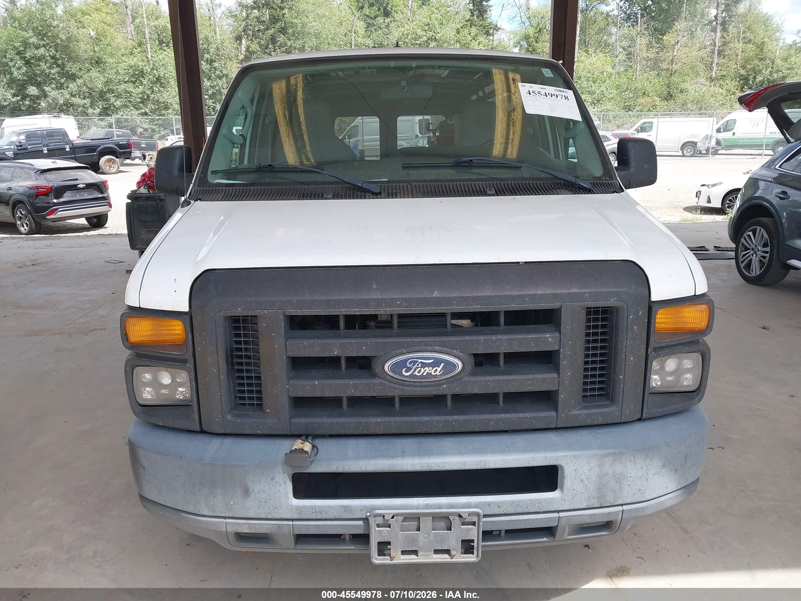 2012 Ford E-150 Commercial/recreational White vin: 1FTNE1EW1CDA01262